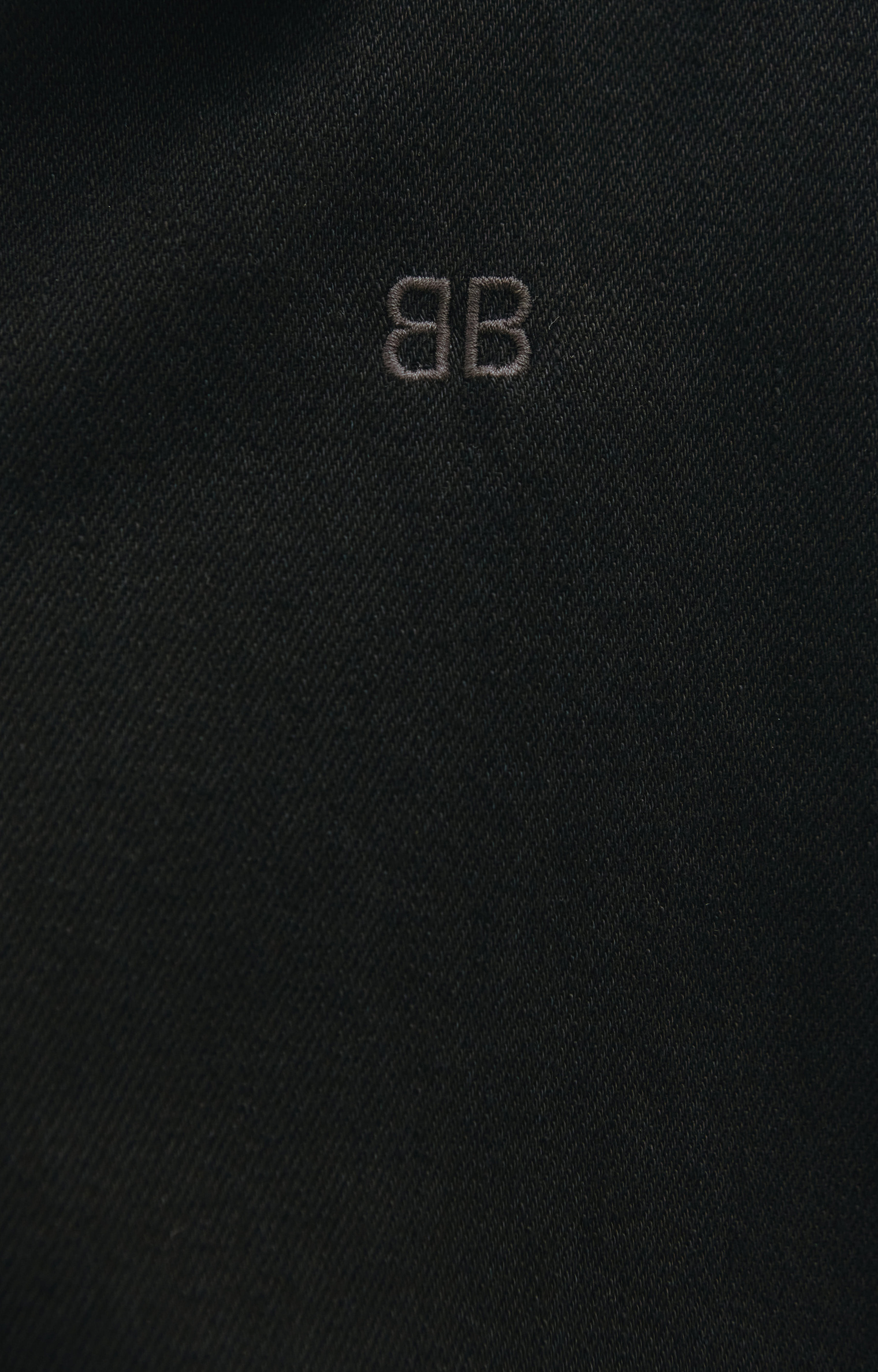 Balenciaga BB logo denim shirt in black
