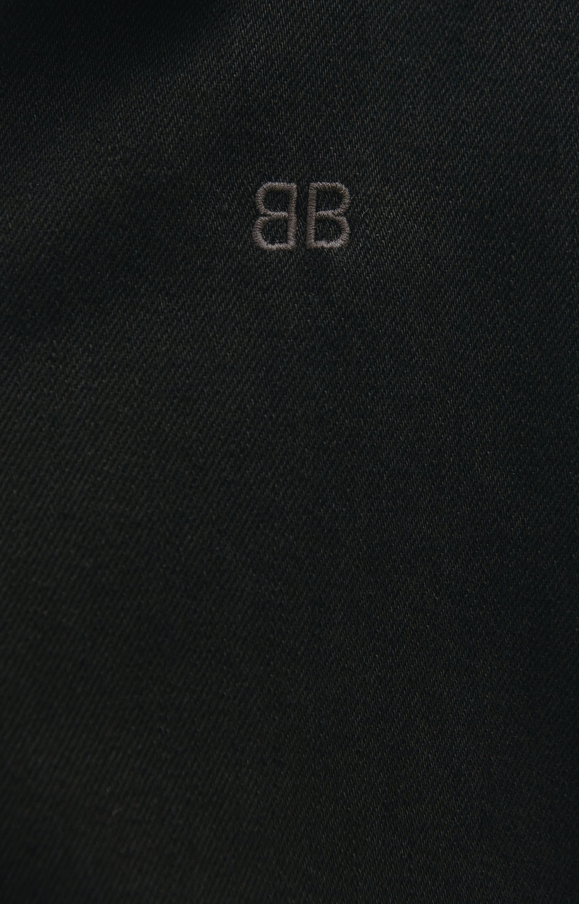 Balenciaga BB logo denim shirt in black
