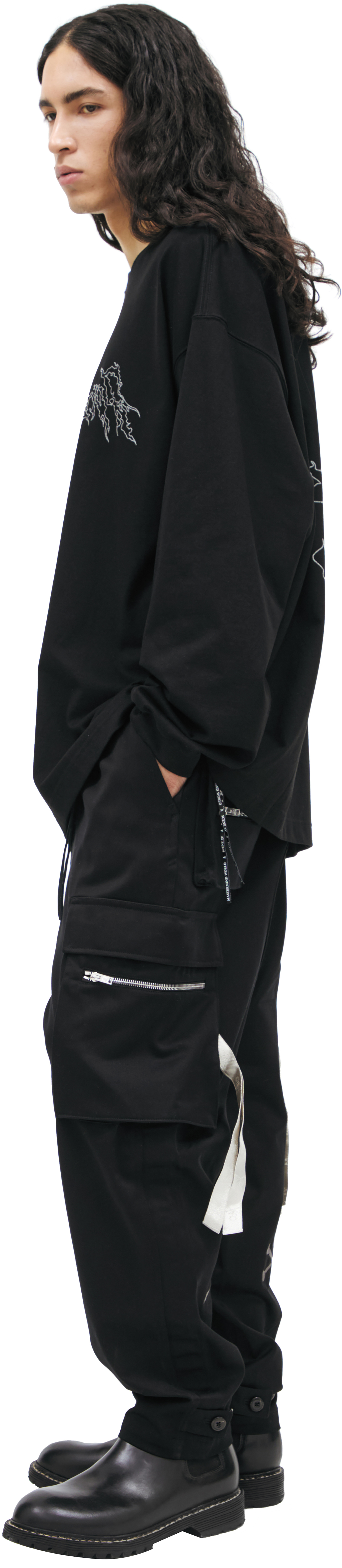 Mastermind WORLD Black logo longsleeve