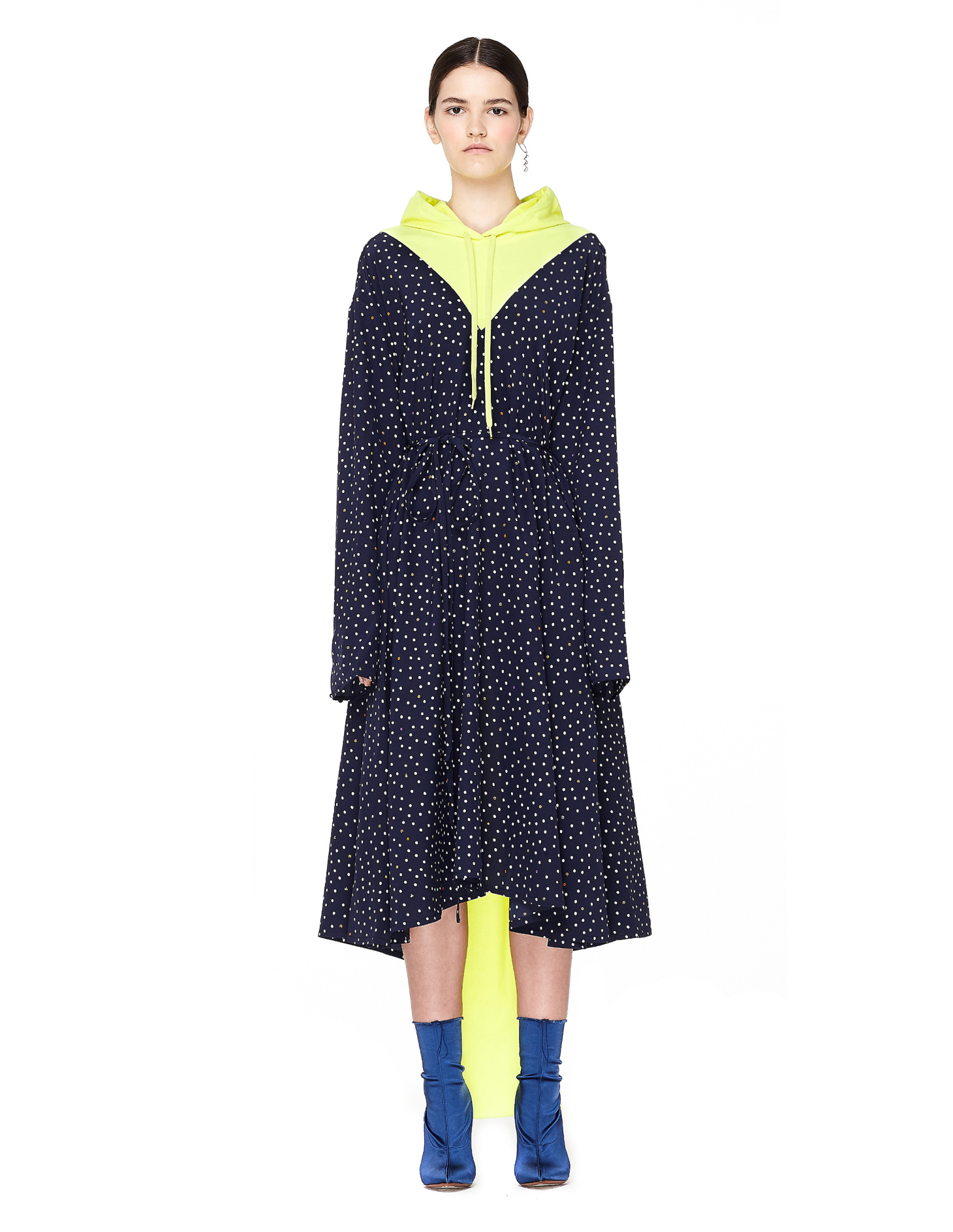 VETEMENTS Emoji Bicolor Silk Dress