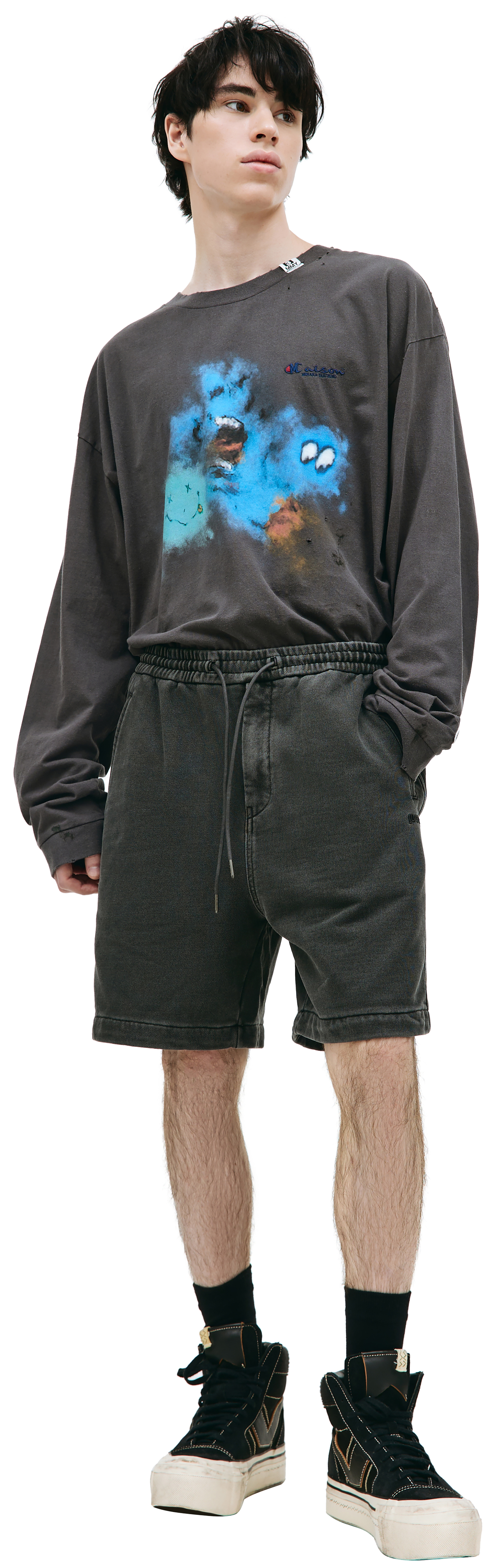 Juun.J Cotton embroidered shorts