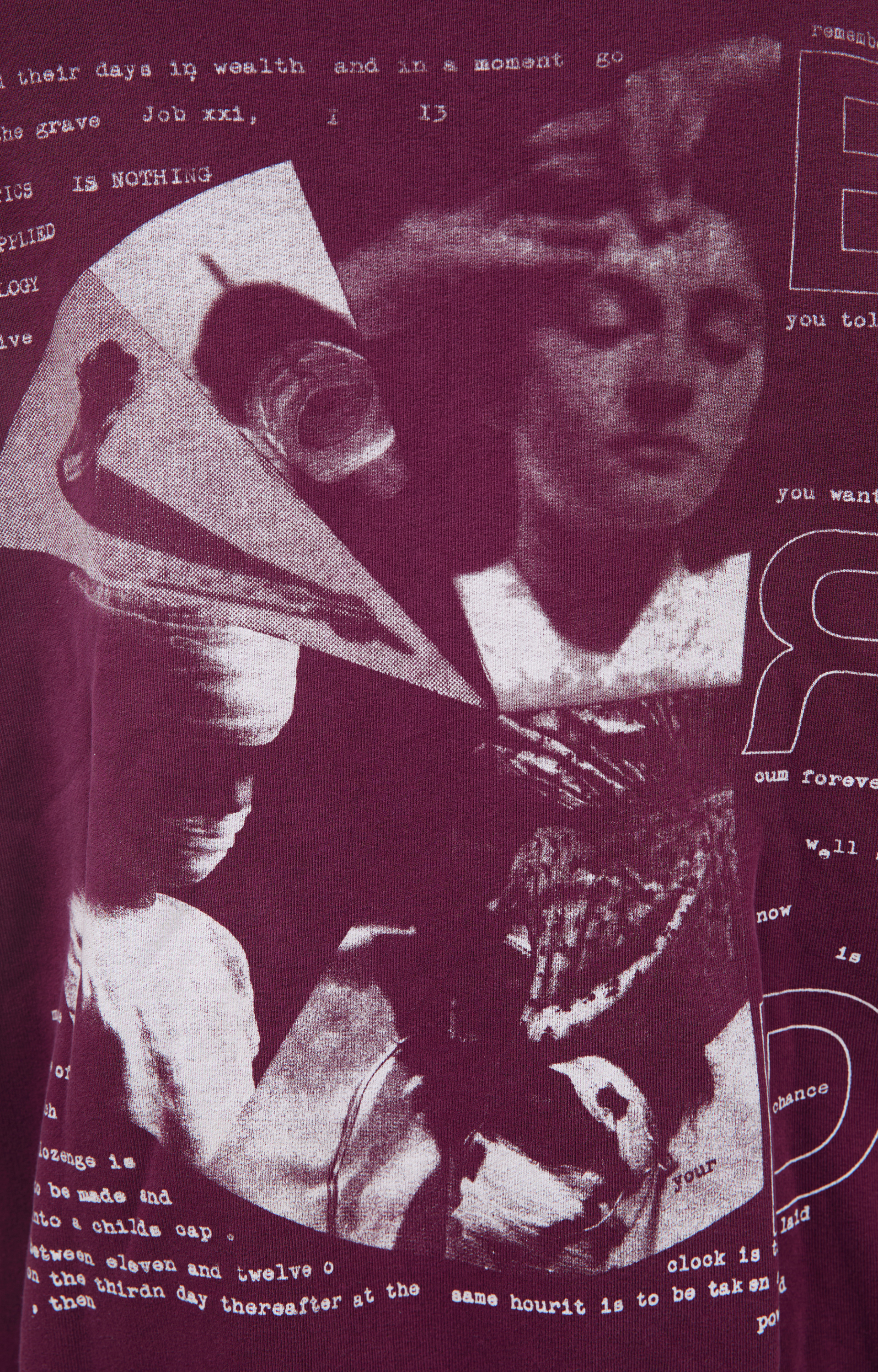 Enfants Riches Déprimés Burgundy hoodie with print