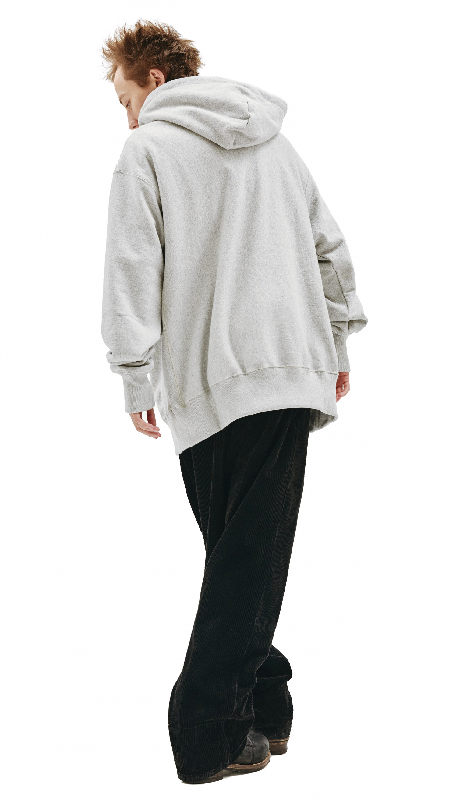 Readymade Grey embroidered hoodie