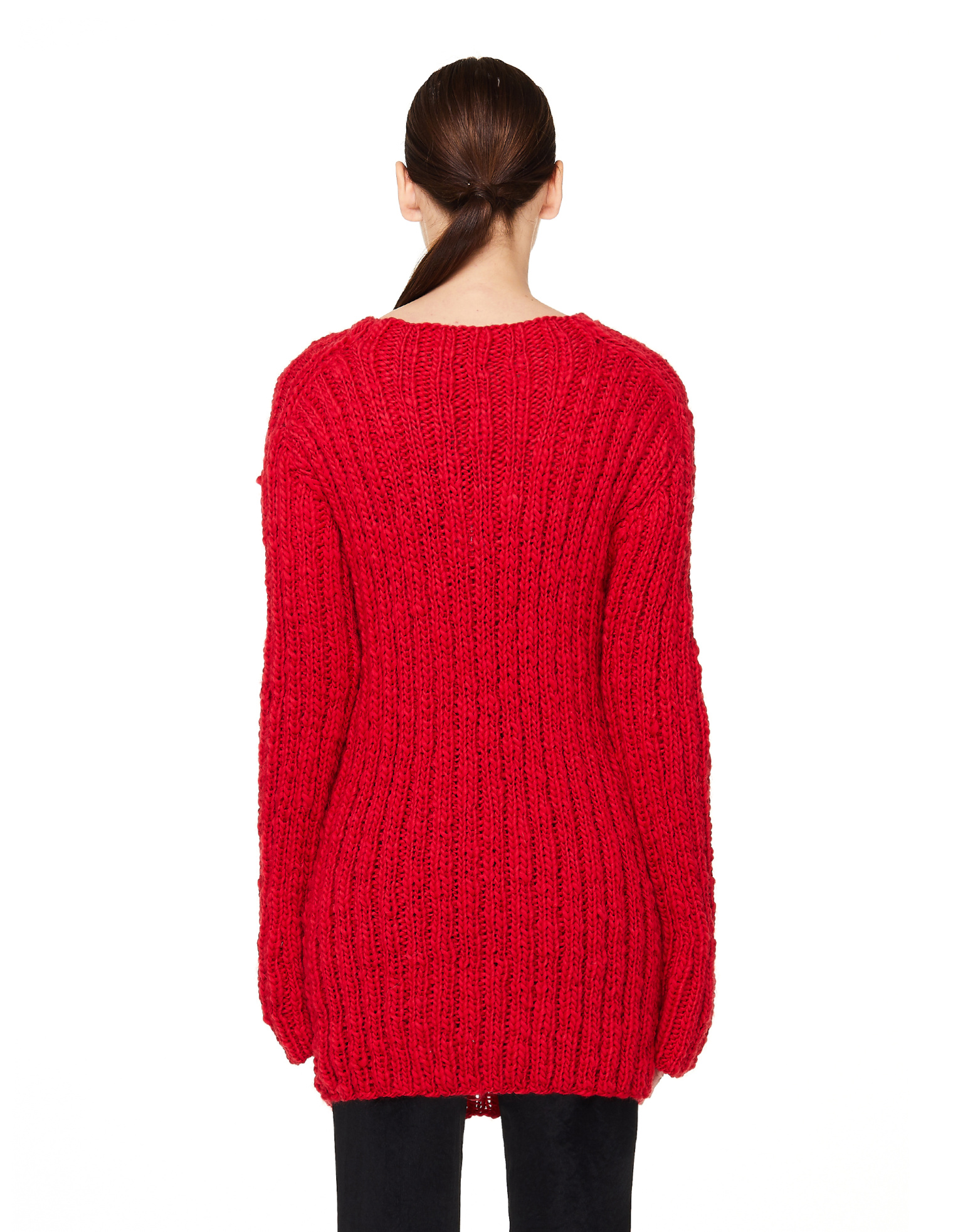 Ann Demeulemeester Красный шерстяной джемпер