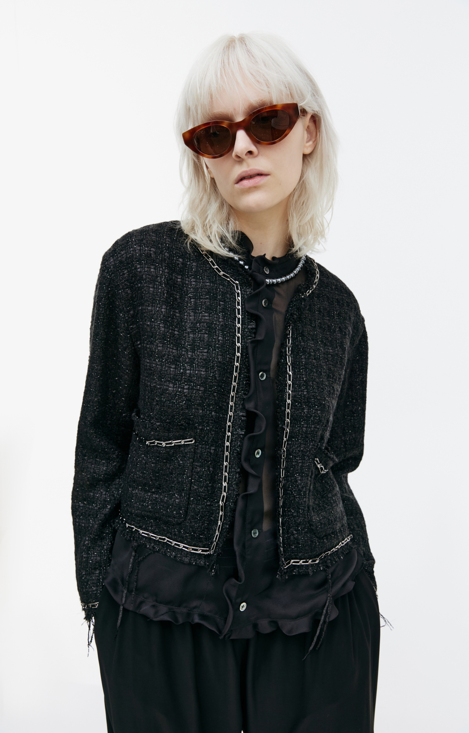 Undercover Layered jacquard blazer