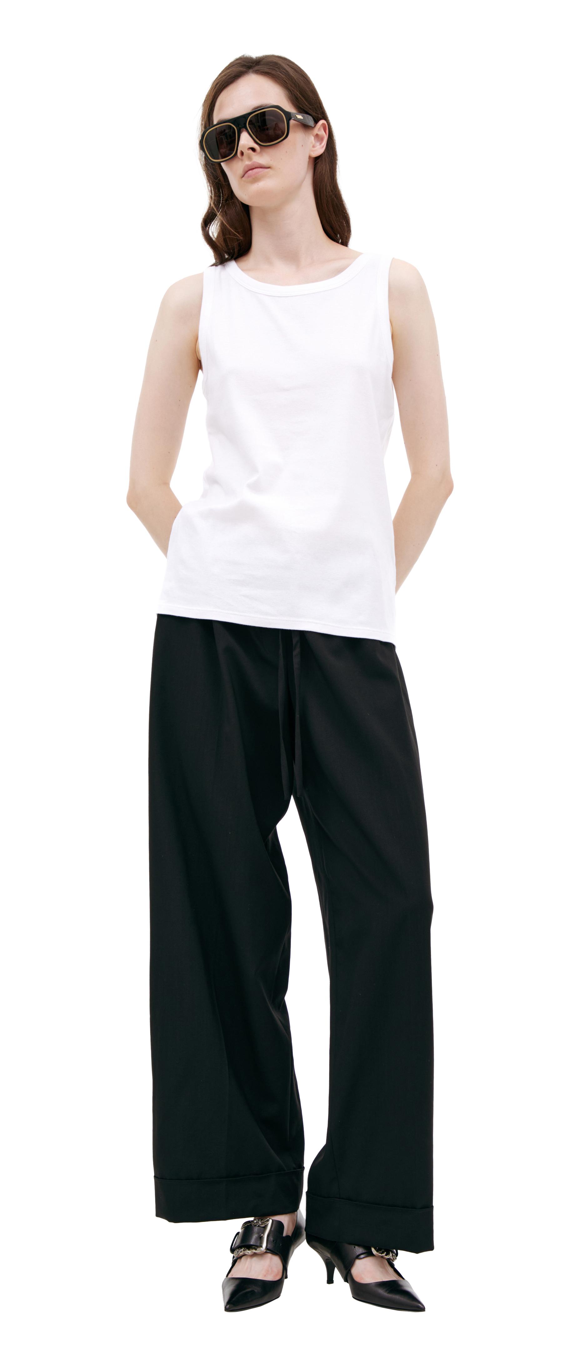 The Row White cotton top