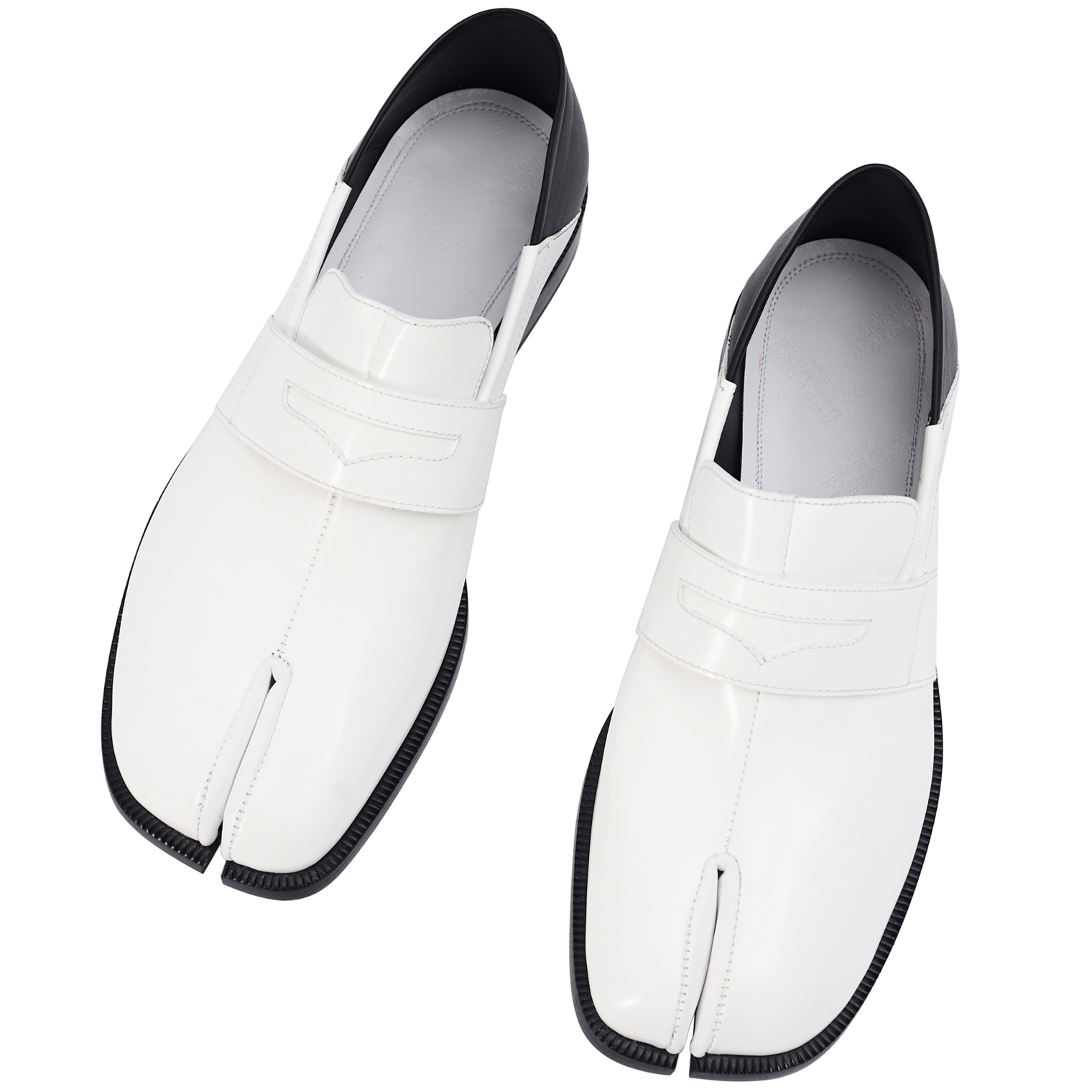 Maison Margiela White & Black Tabi Loafers