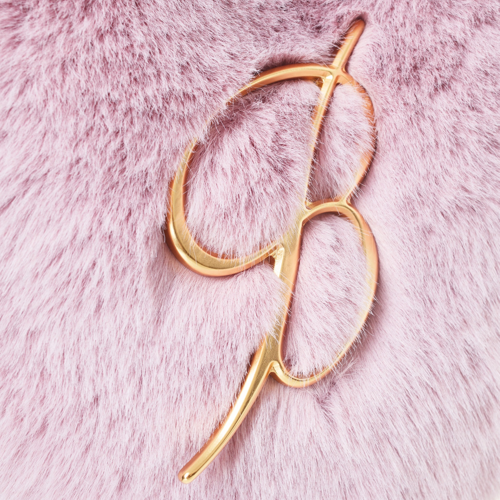 Blumarine Pink Faux-fur Heart Bag