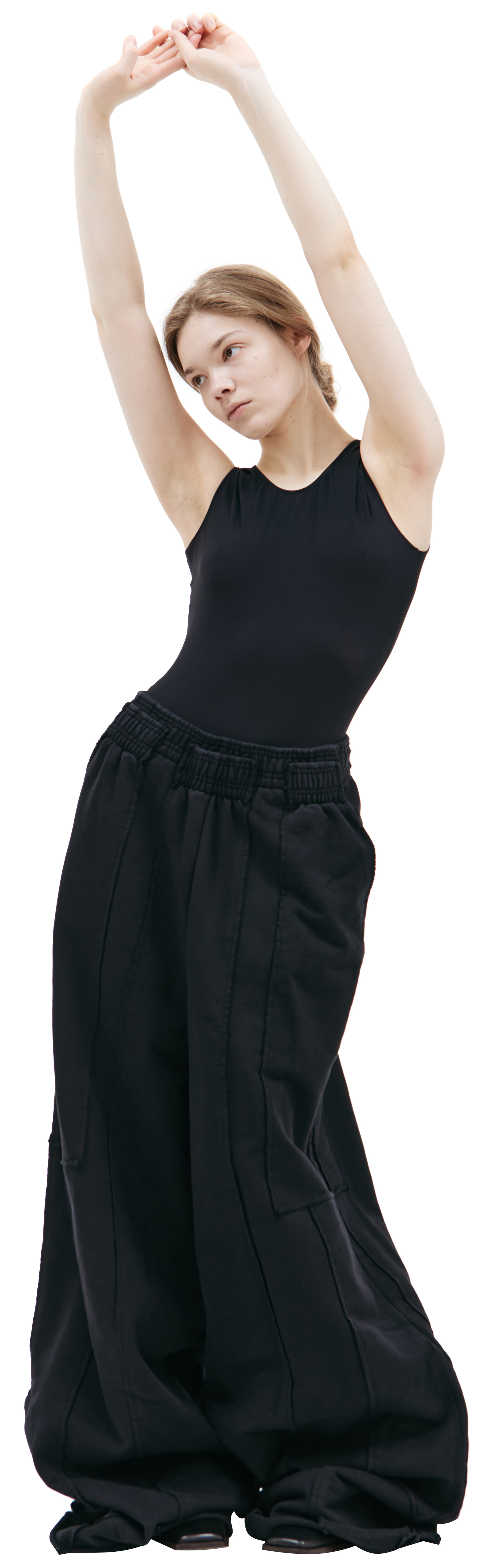 VETEMENTS Black wide leg sweatpants