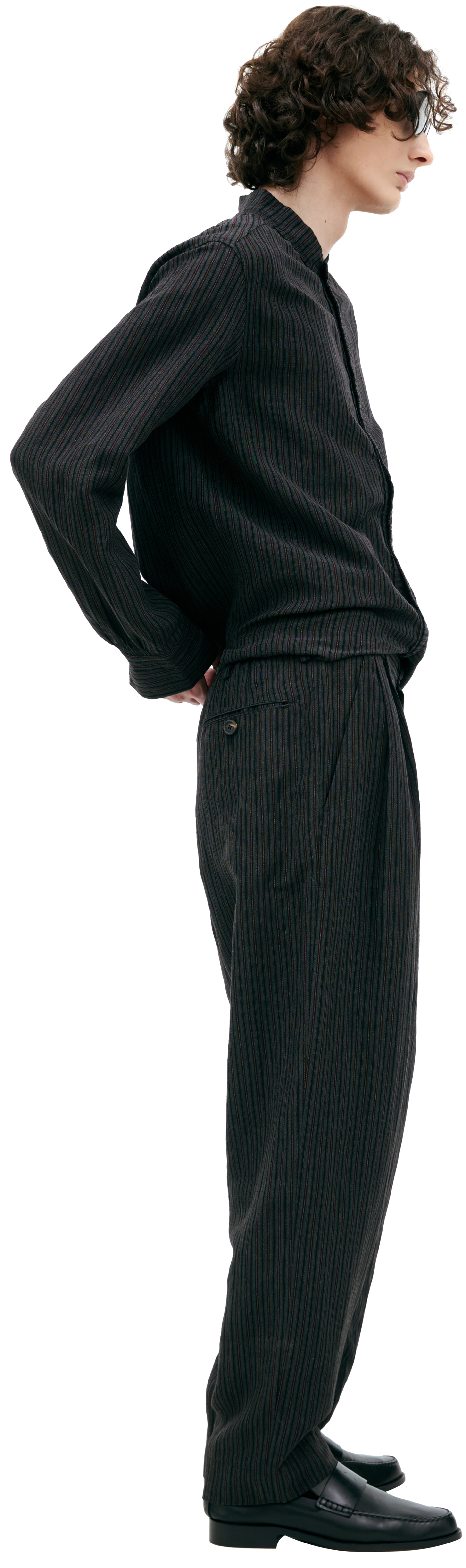 Ziggy Chen Straight trousers with stripes