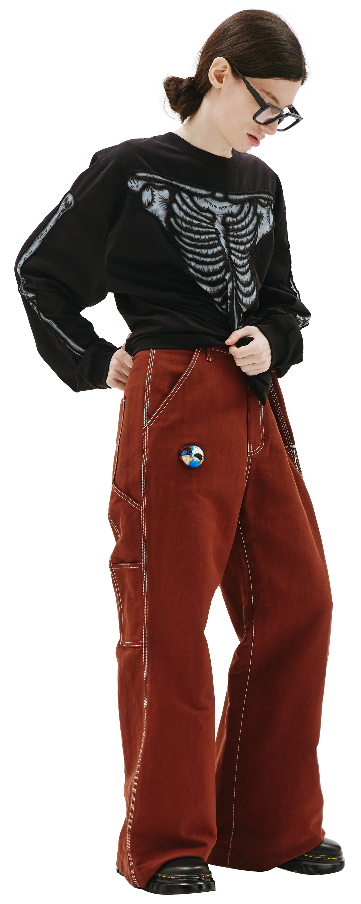 Doublet Flared trousers with bird