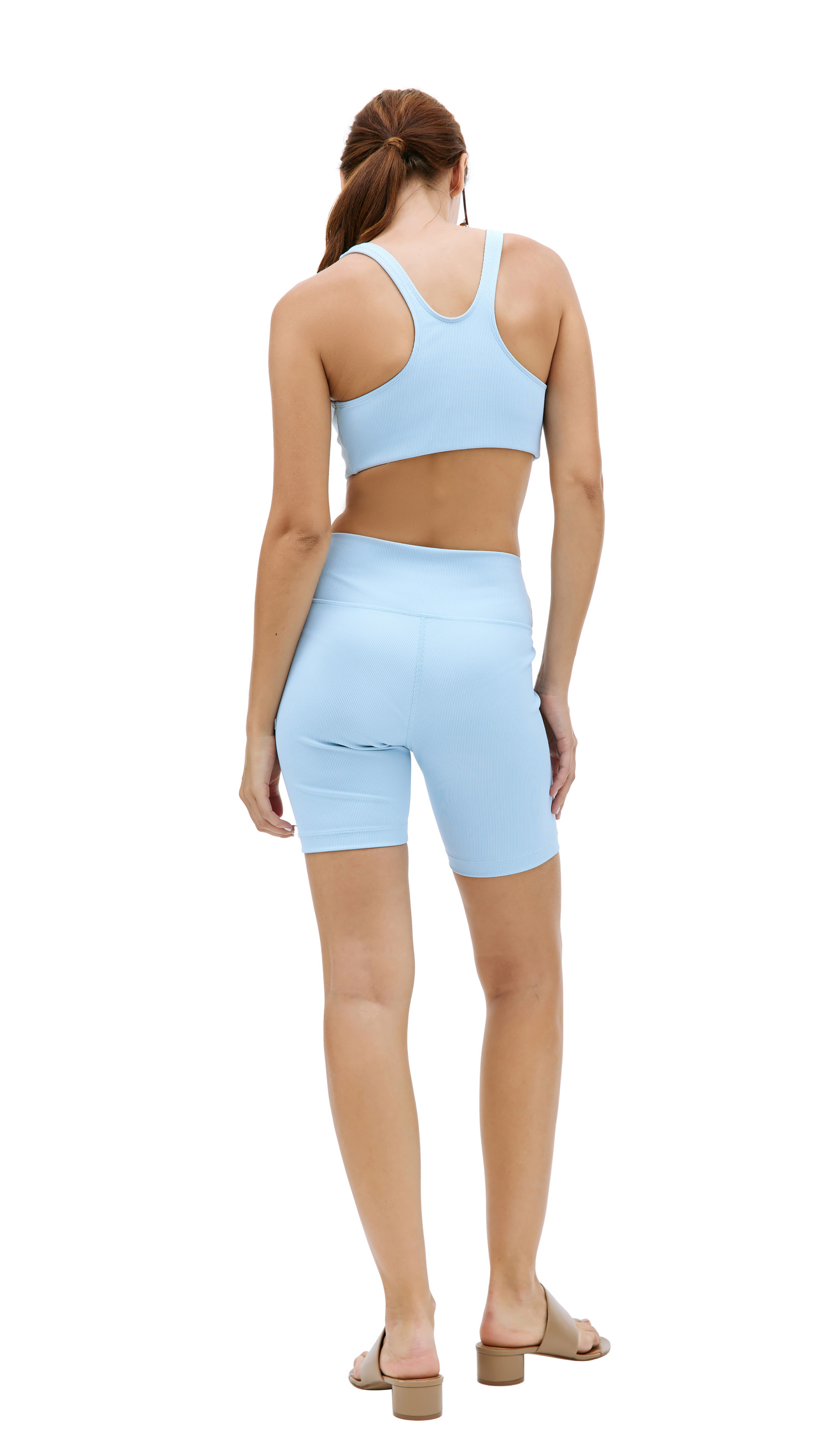 SPORTY & RICH Blue Runner Sport Bra