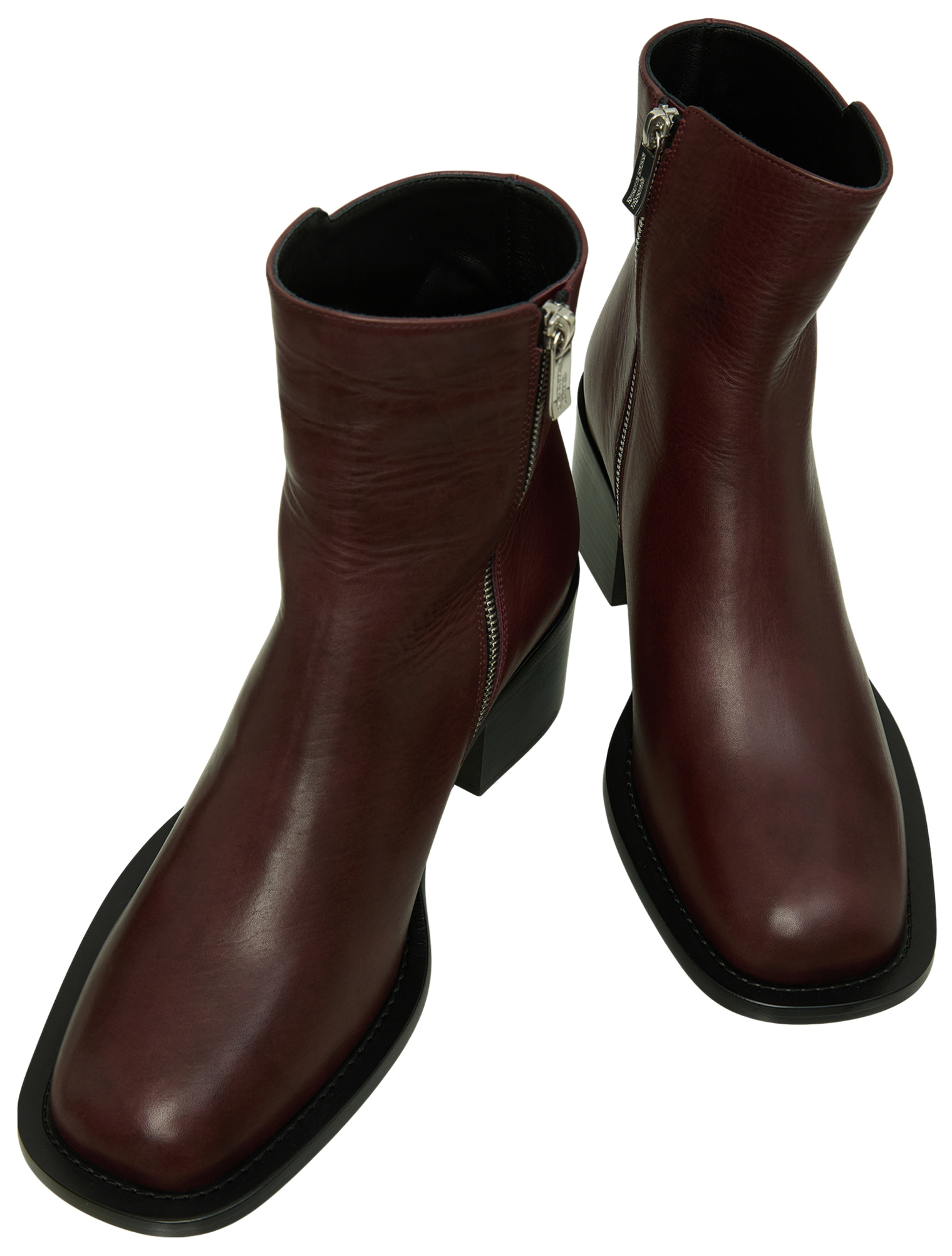 Enfants Riches Deprimes Burgundy leather ankle boots