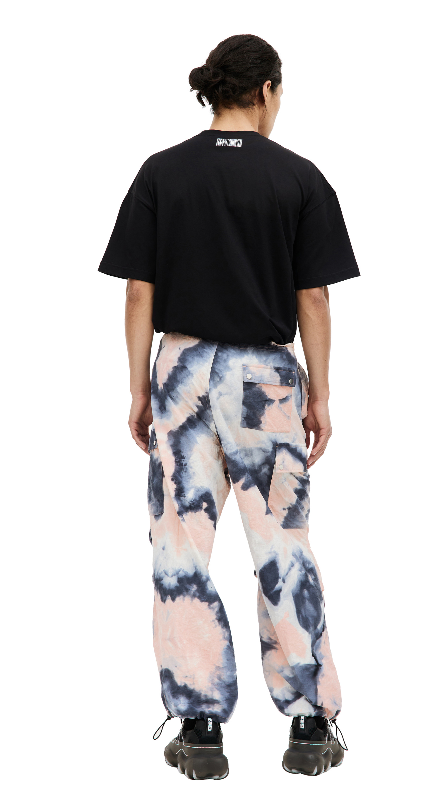 Children of the discordance Tie dye nylon cargo trousers