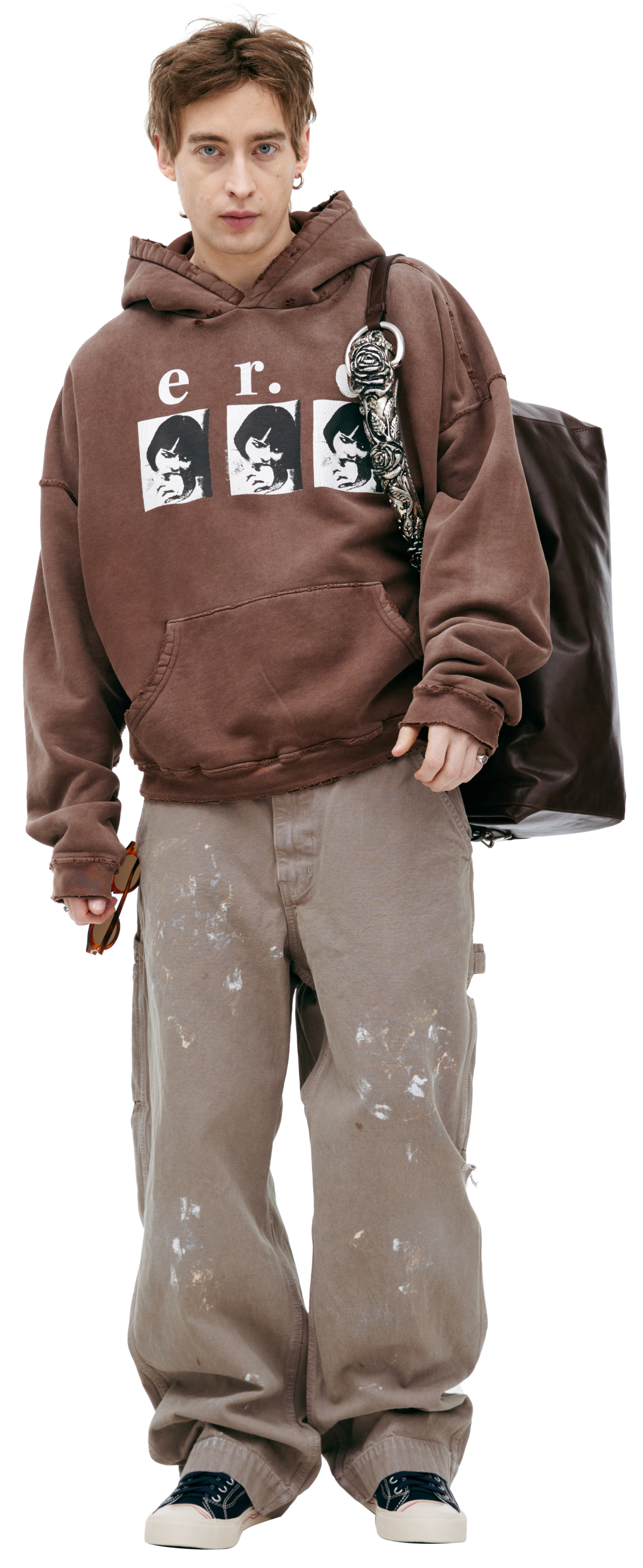 Enfants Riches Déprimés Ripped print hoodie