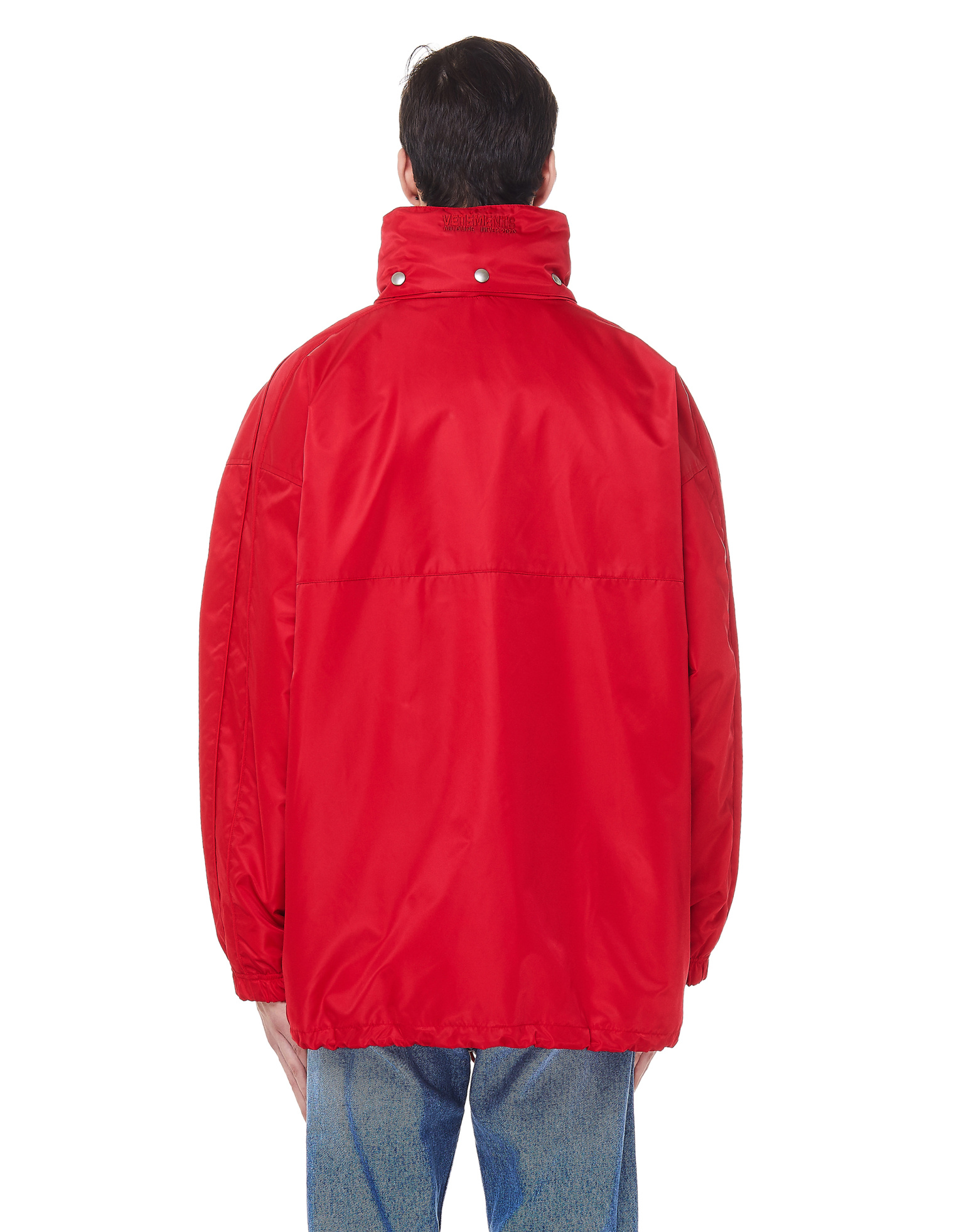 VETEMENTS Red Anarchy Windbreaker Jacket