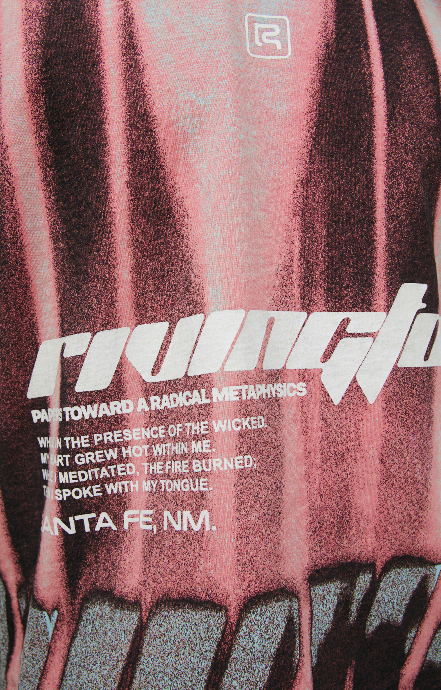 Buy RRR123 men pink t-shirt with a logo for $460 online on SV77 
