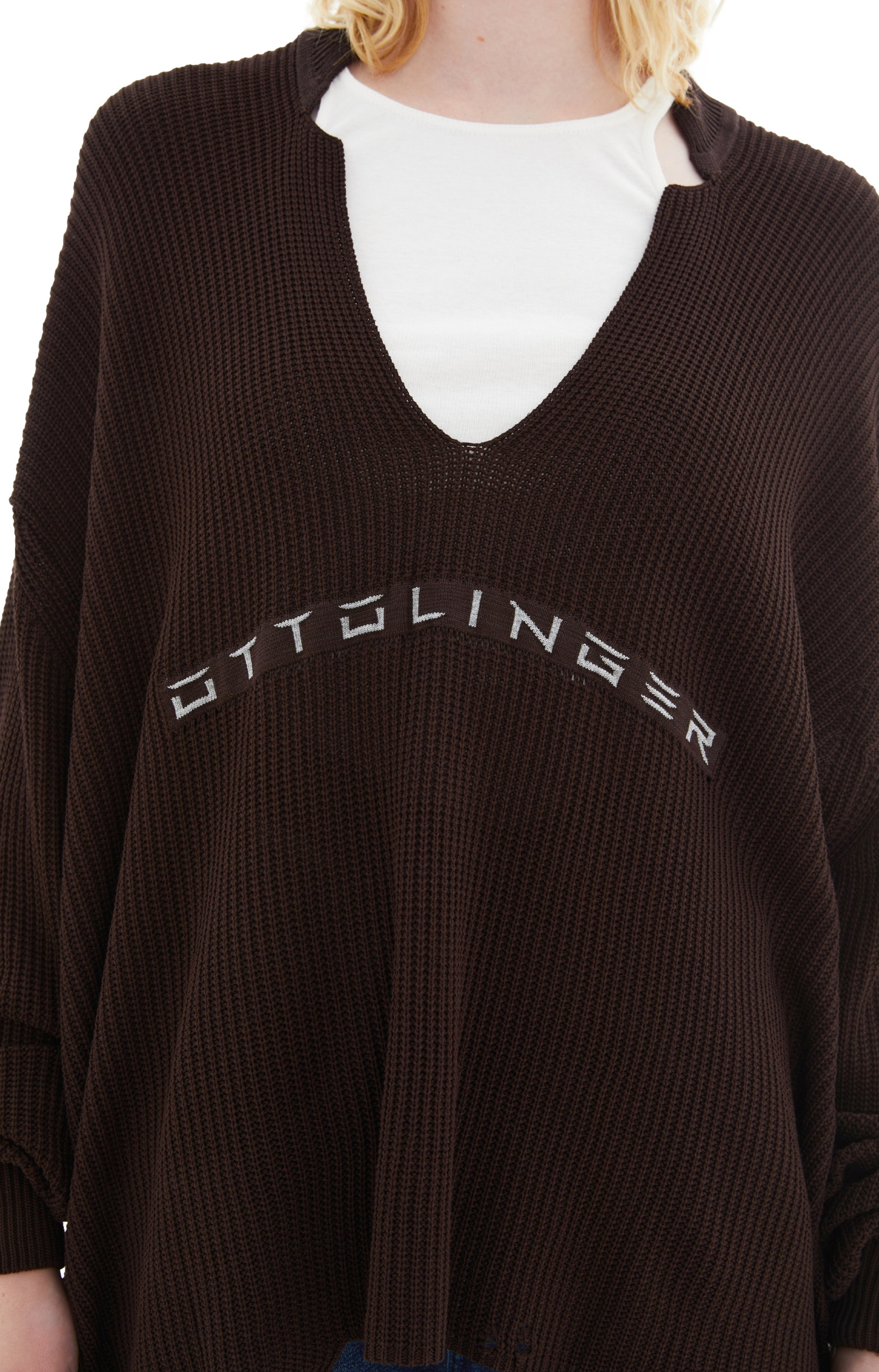 OTTOLINGER Knit Open Collar Sweater