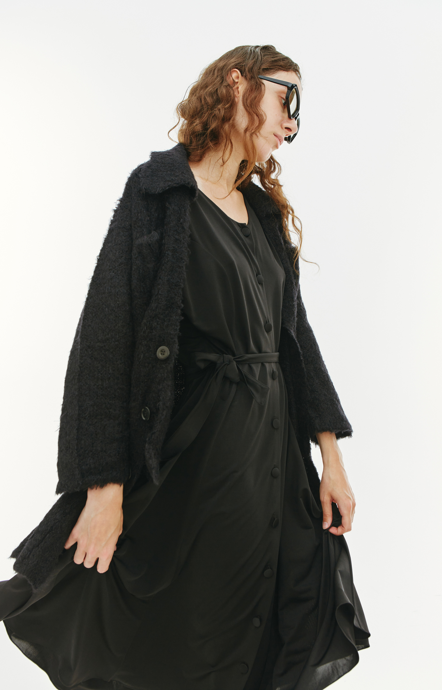 Undercover Black Fuzz cardigan