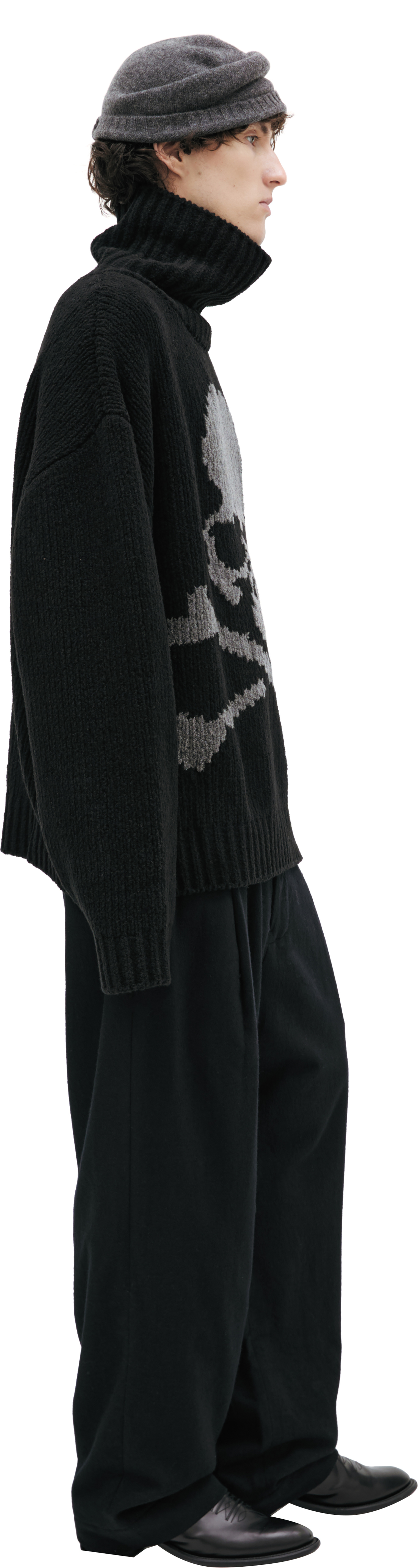 Buy Mastermind WORLD men black high neck sweater for $3,750 online