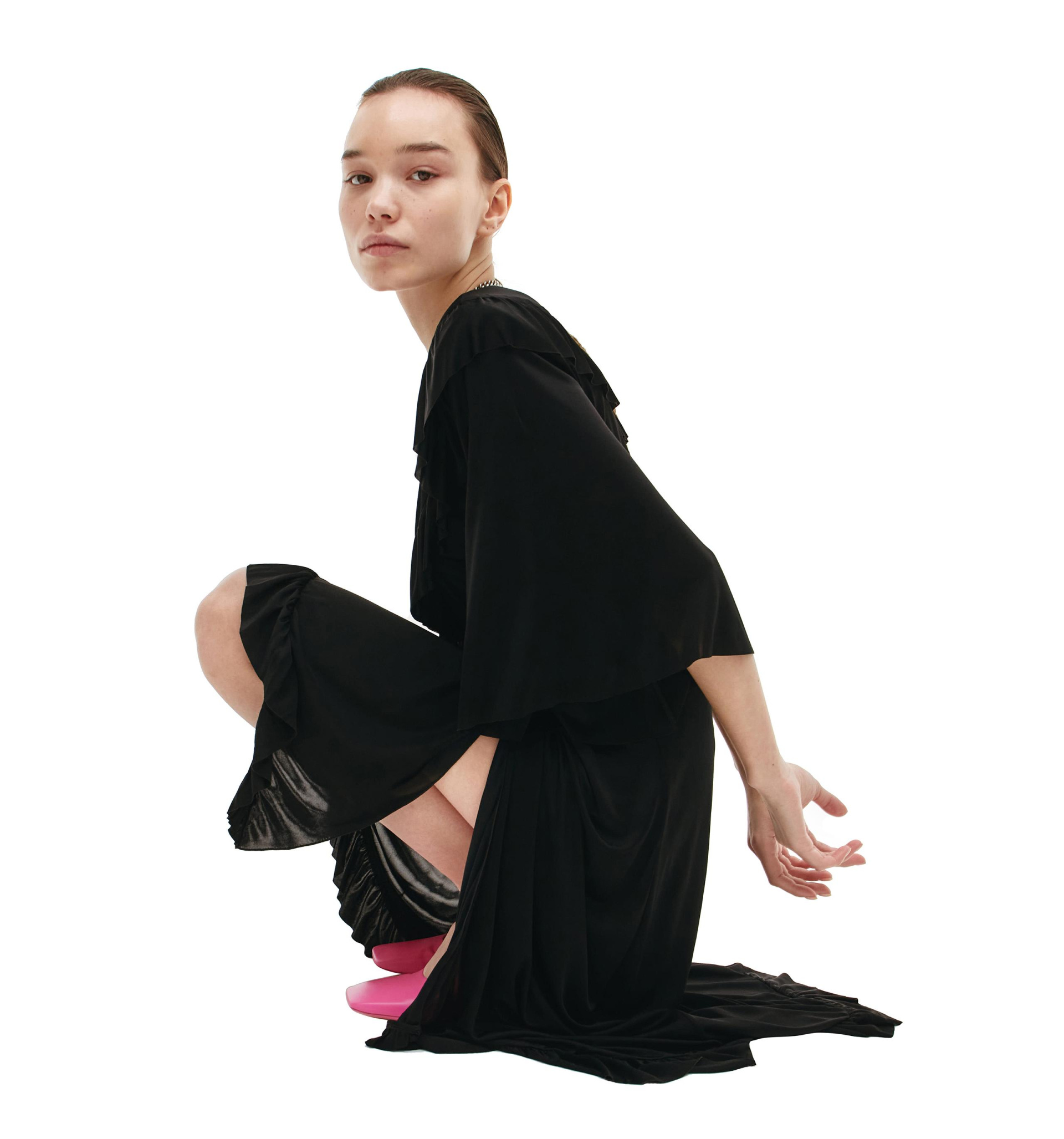 VETEMENTS Viscose Flounce Dress