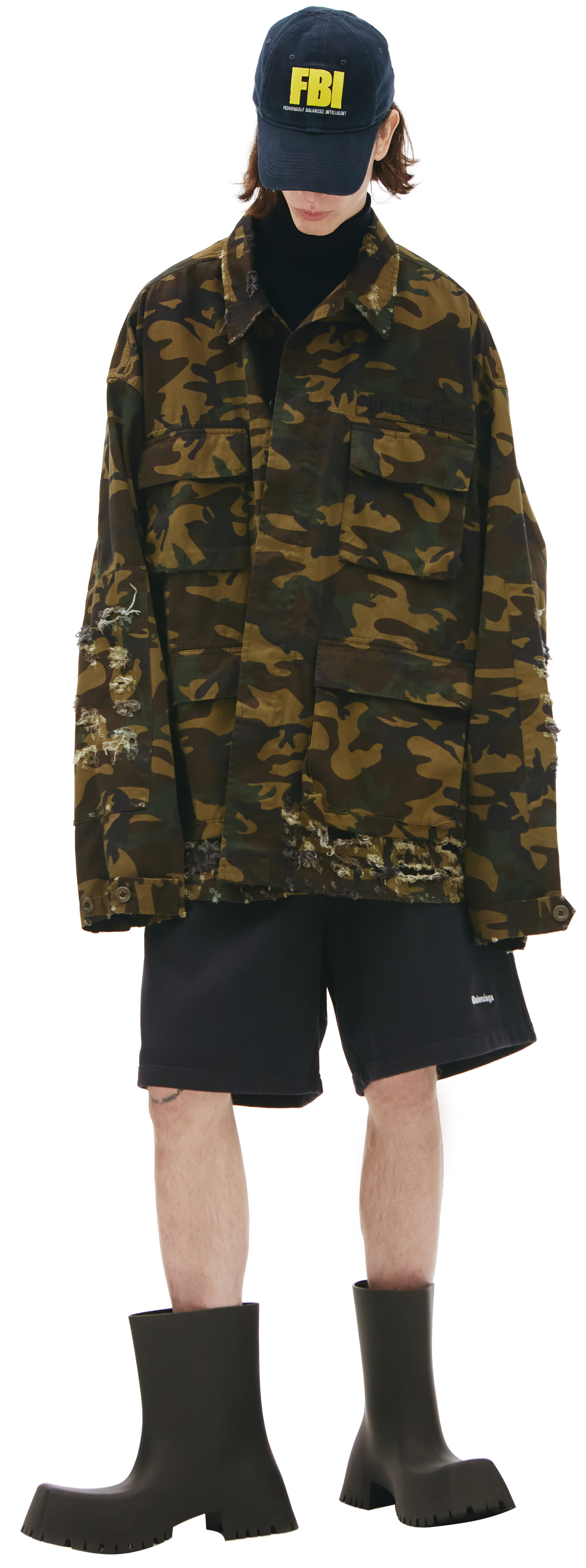 Balenciaga Camouflage Print Army Jacket