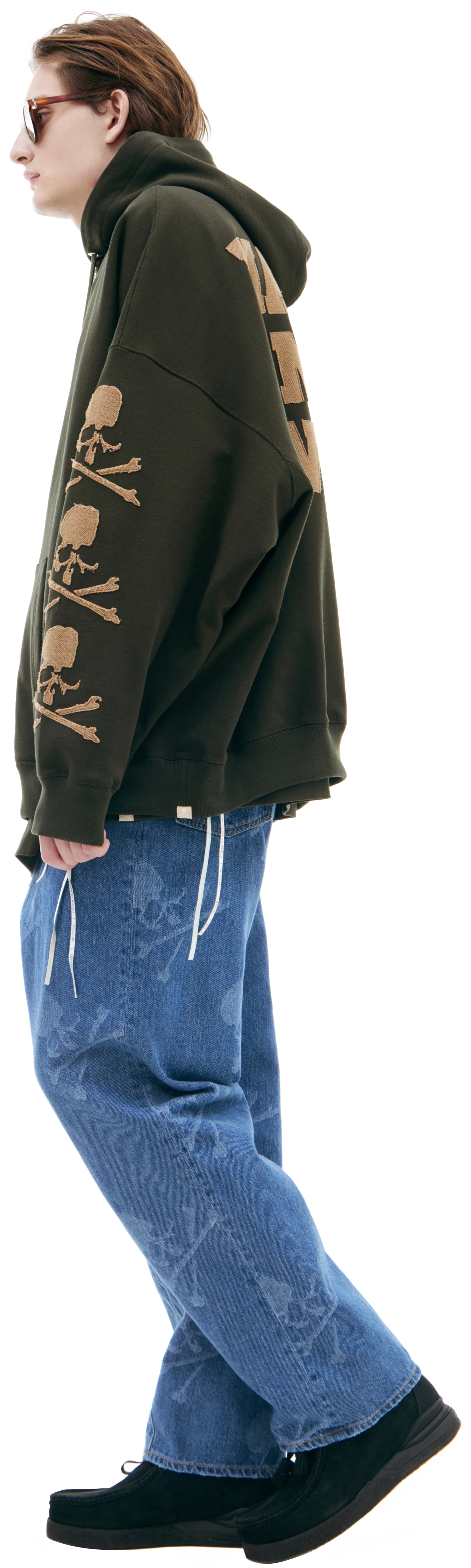 Mastermind WORLD Khaki zip up hoodie