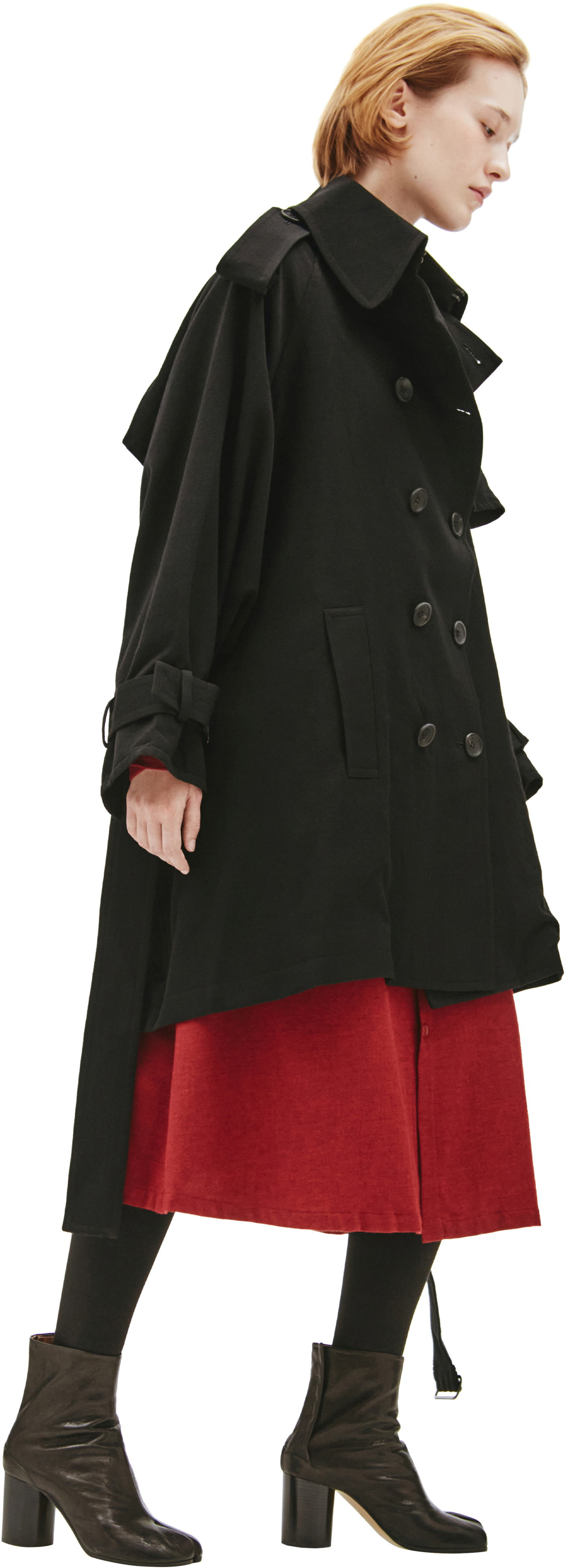 Yohji Yamamoto Black wool Trench Coat