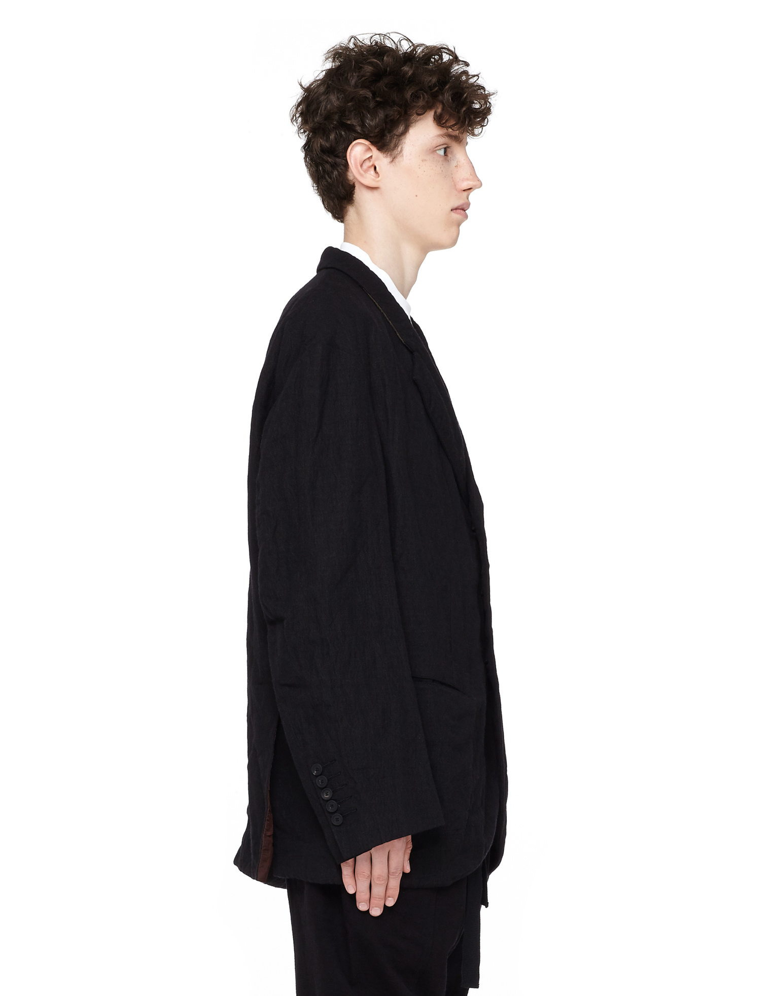 Ziggy Chen Oversized Boiled Wool Jacket