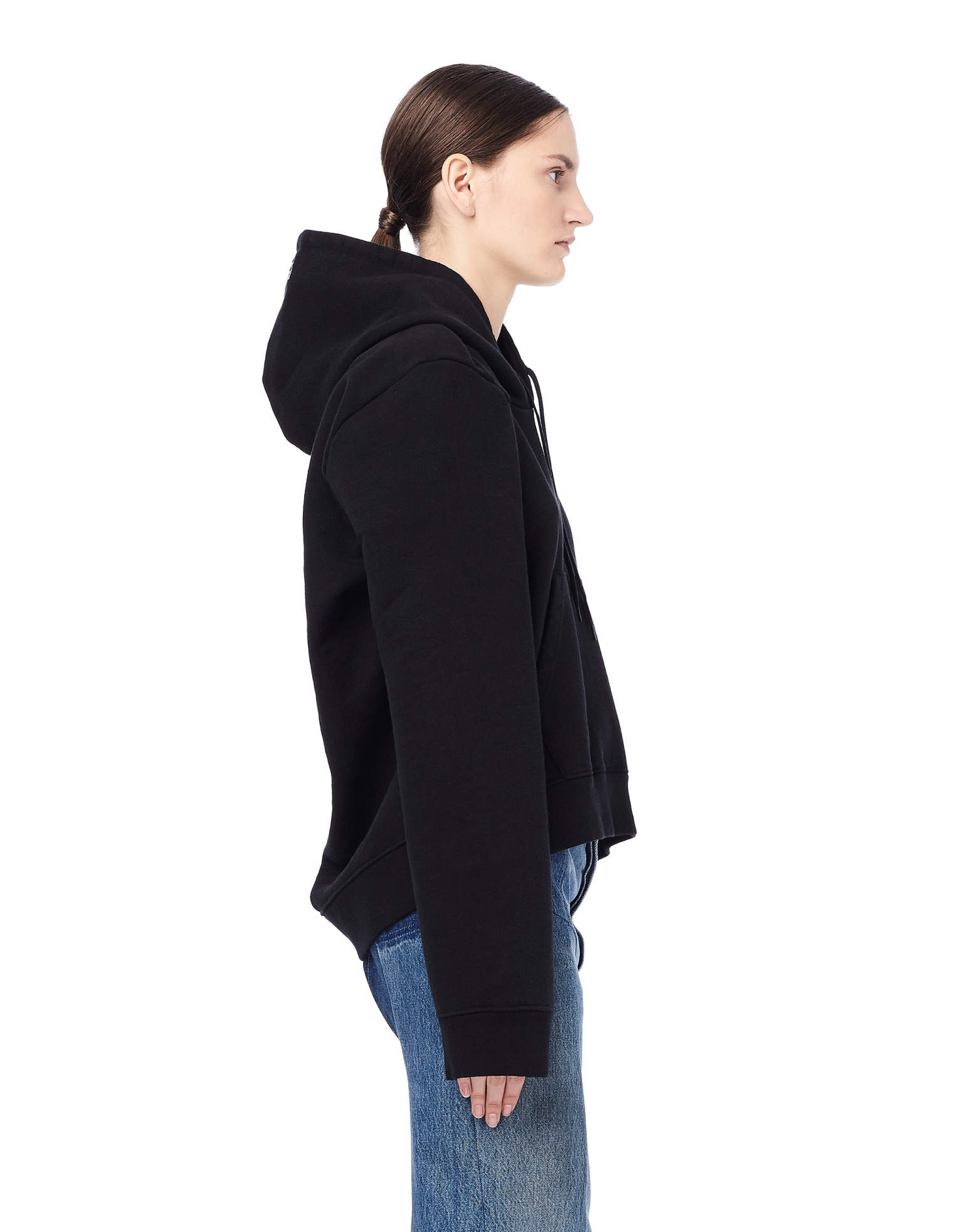 VETEMENTS Black Misplaced Logo Hoodie
