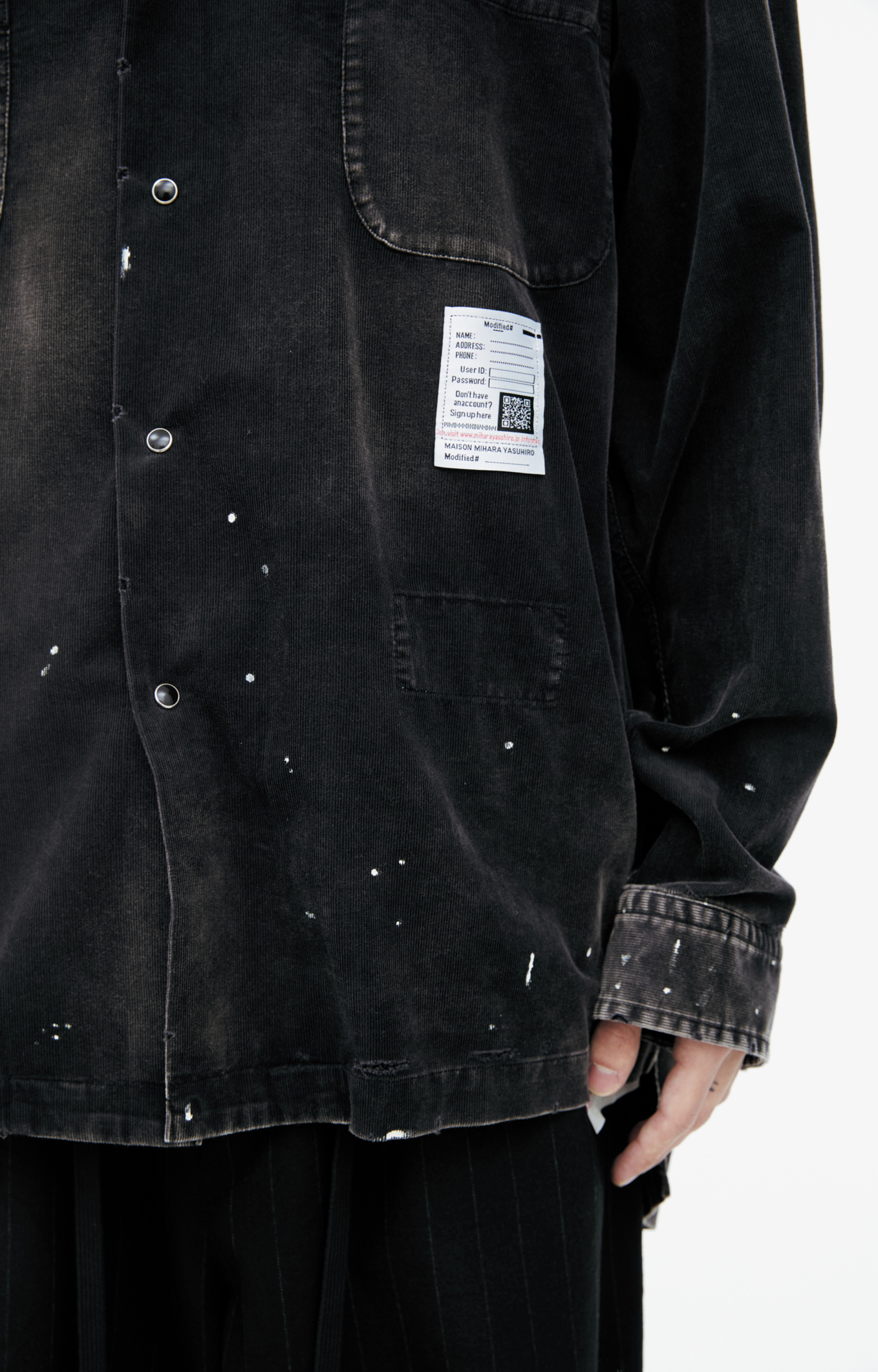 Maison Mihara Yasuhiro Paint effect shirt