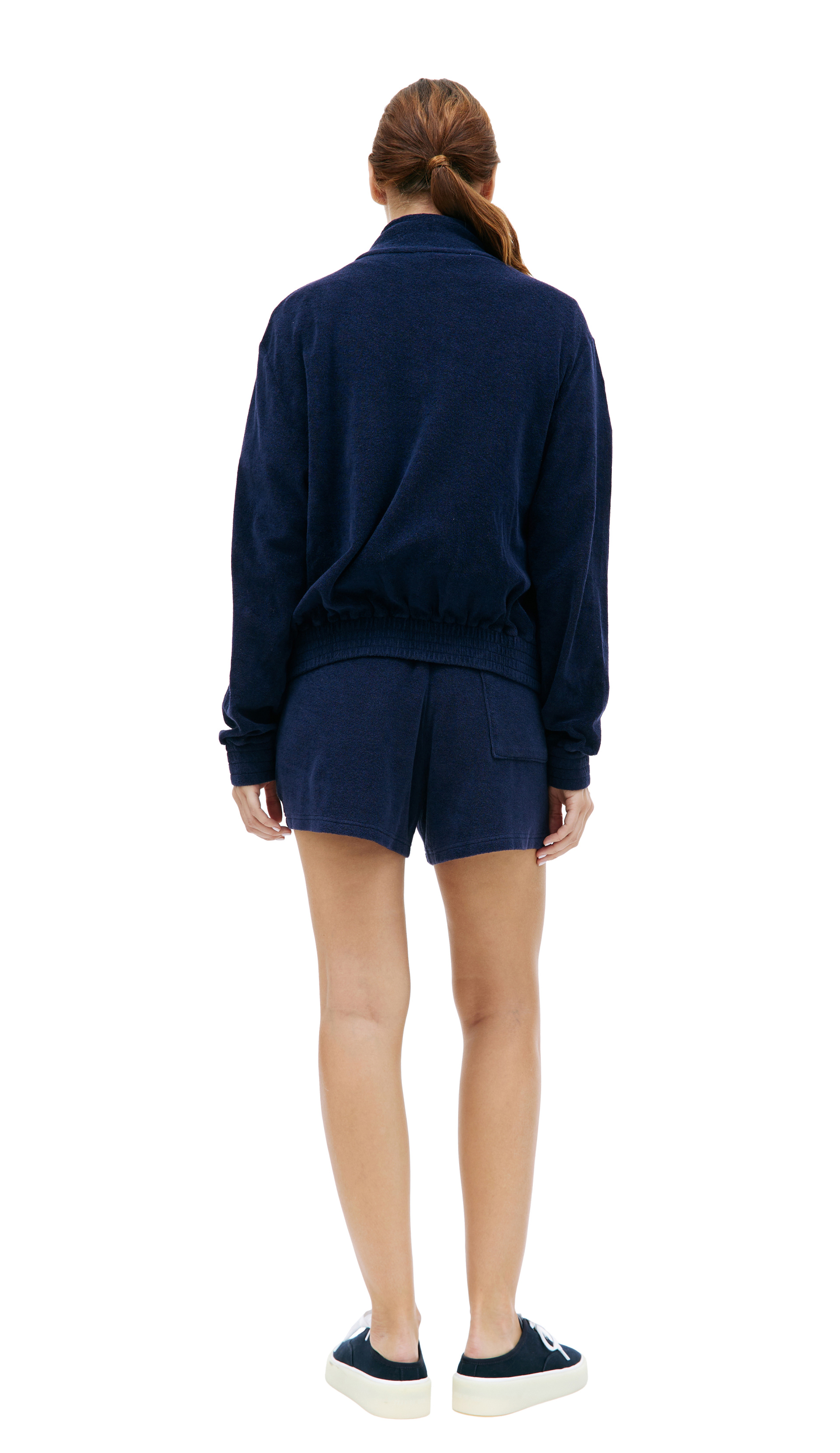SPORTY & RICH Cotton zip up sweatshirt