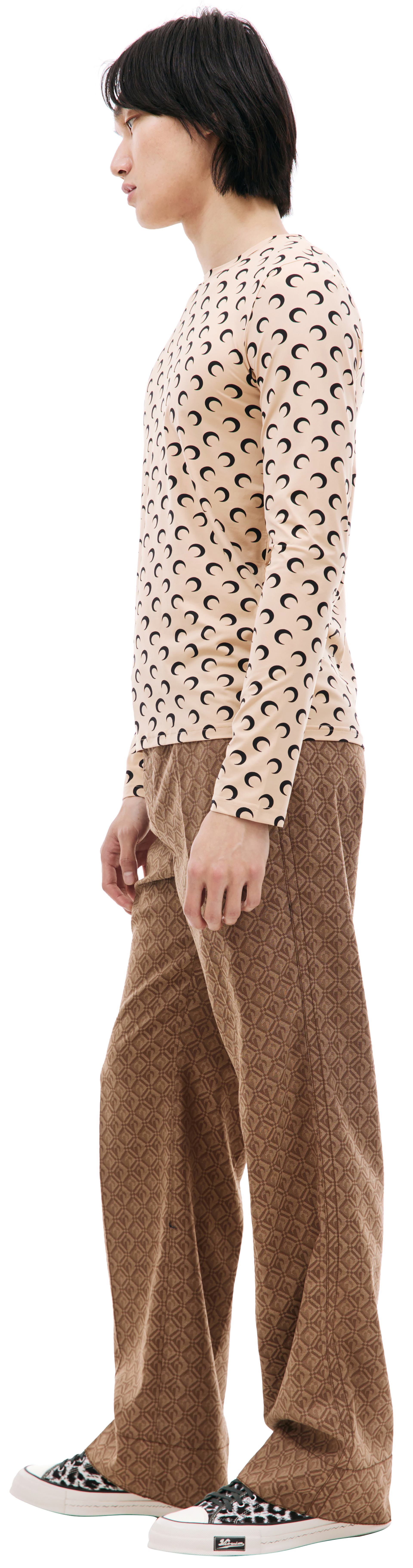 MARINE SERRE All over logo Moon longsleeve