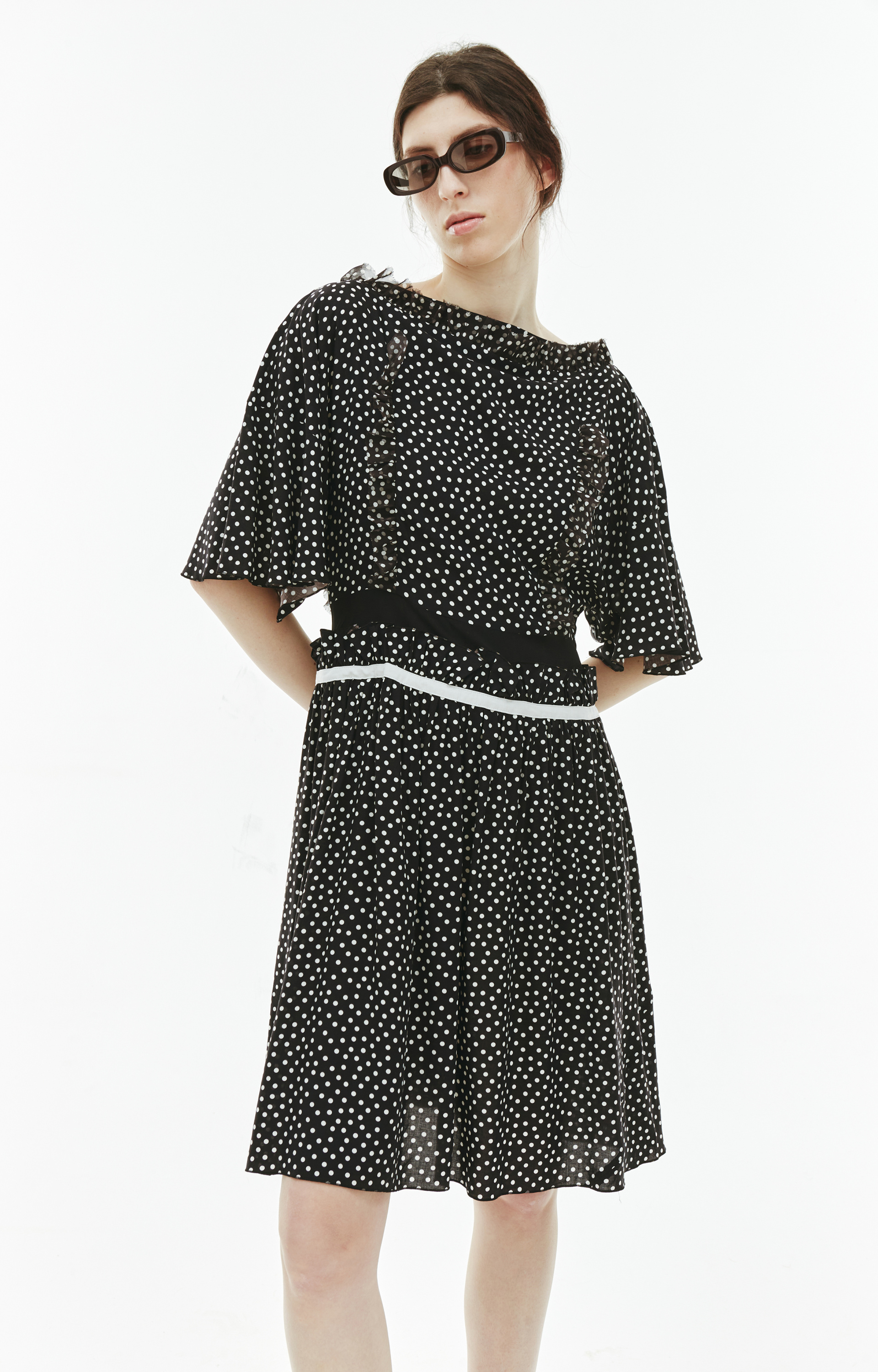 Undercover Polka Dot Dress with Ruffles