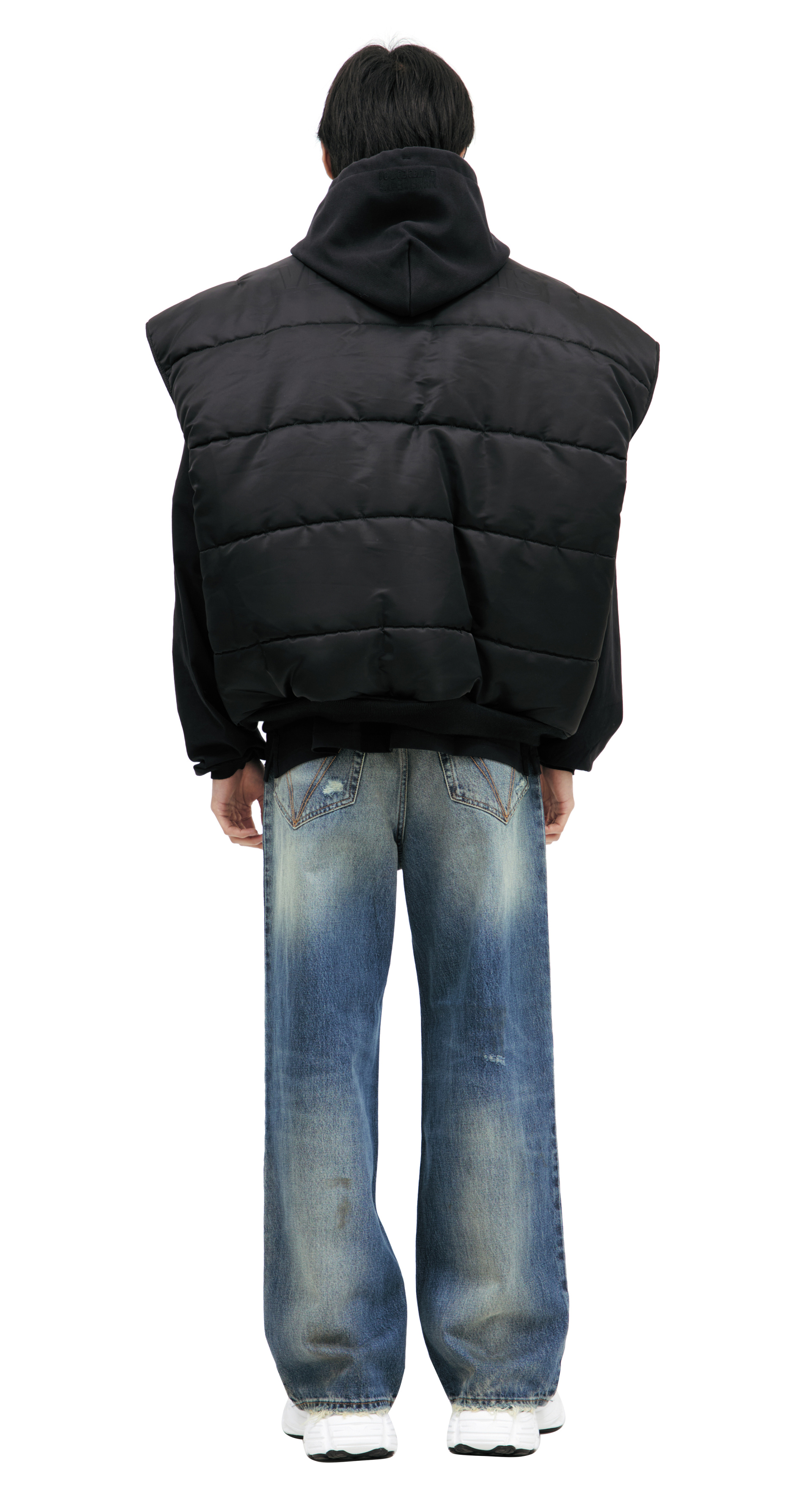VETEMENTS Reversible bomber vest with hood