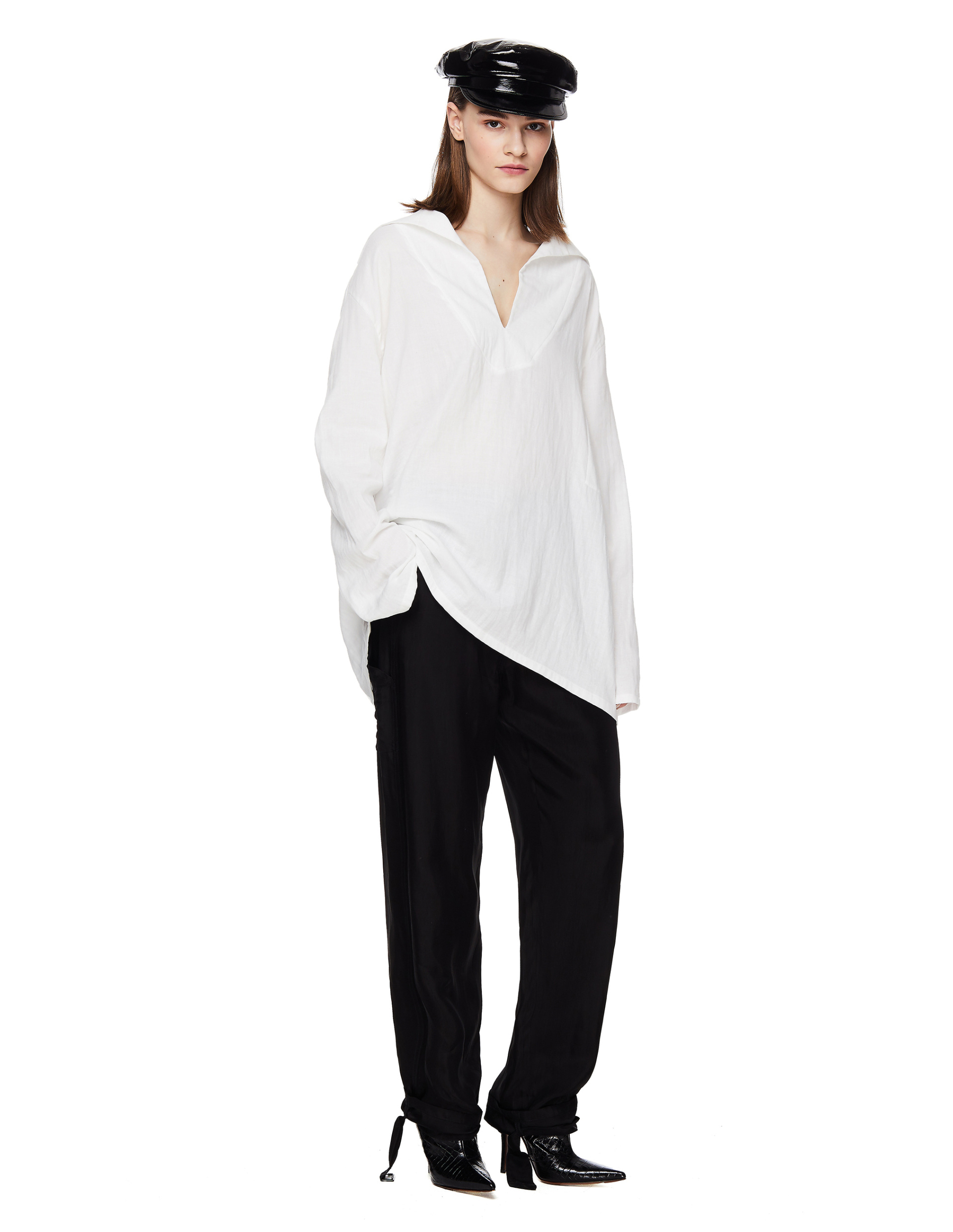 Ann Demeulemeester Black Viscose Trousers