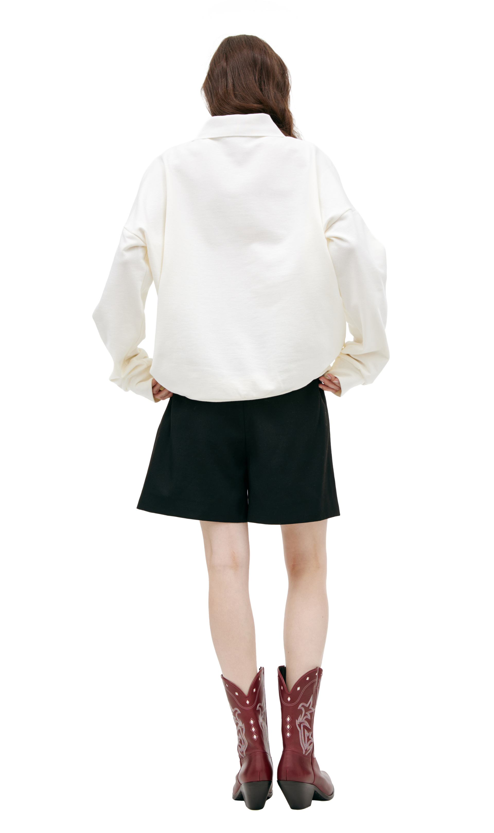 The Row White button-down polo shirt