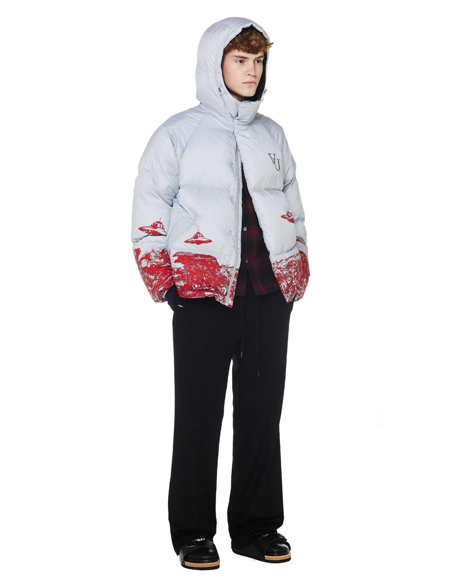 Undercover Valentino Edition Printed Puffer Jacket