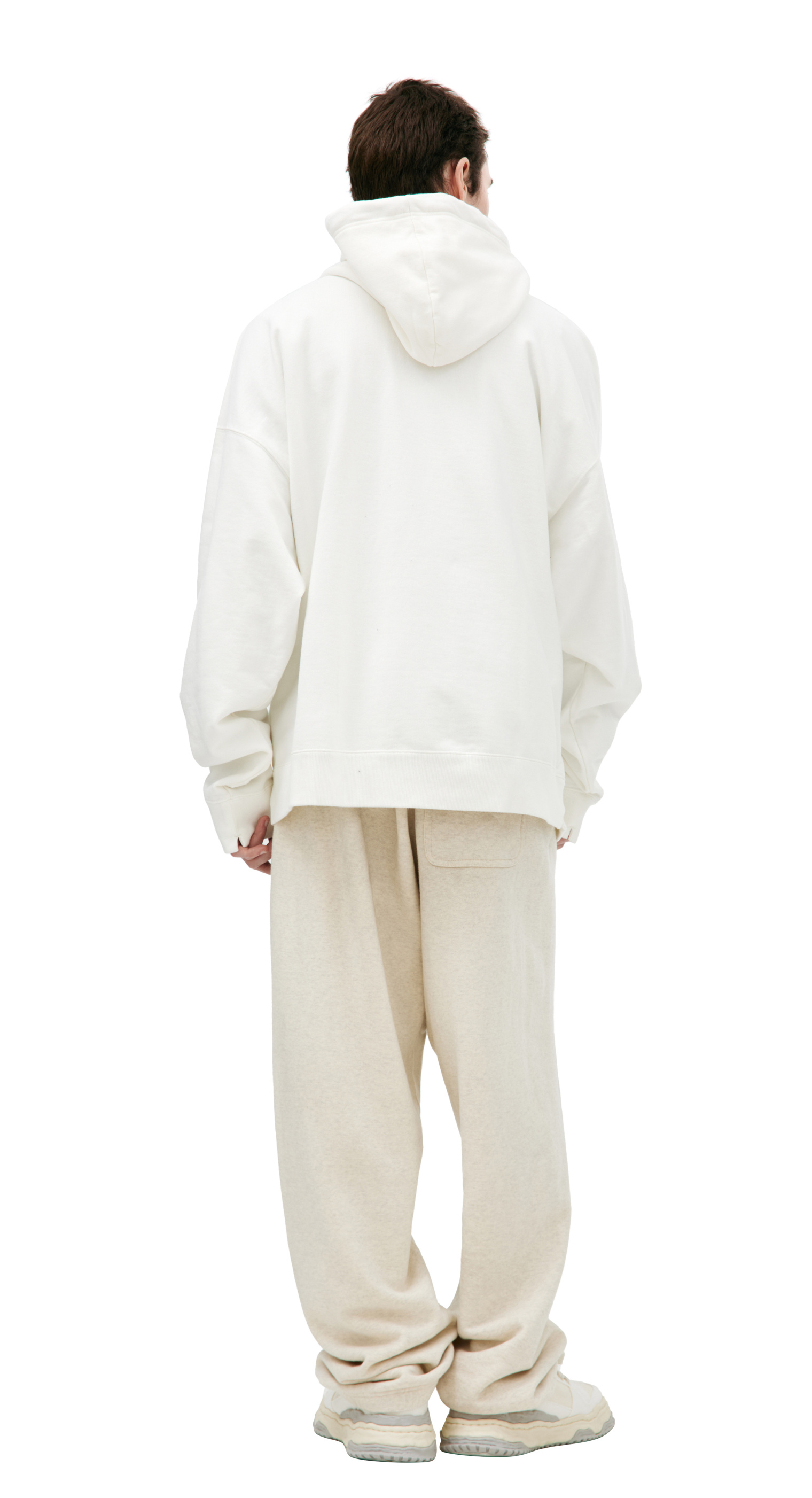 Maison Mihara Yasuhiro White logo hoodie