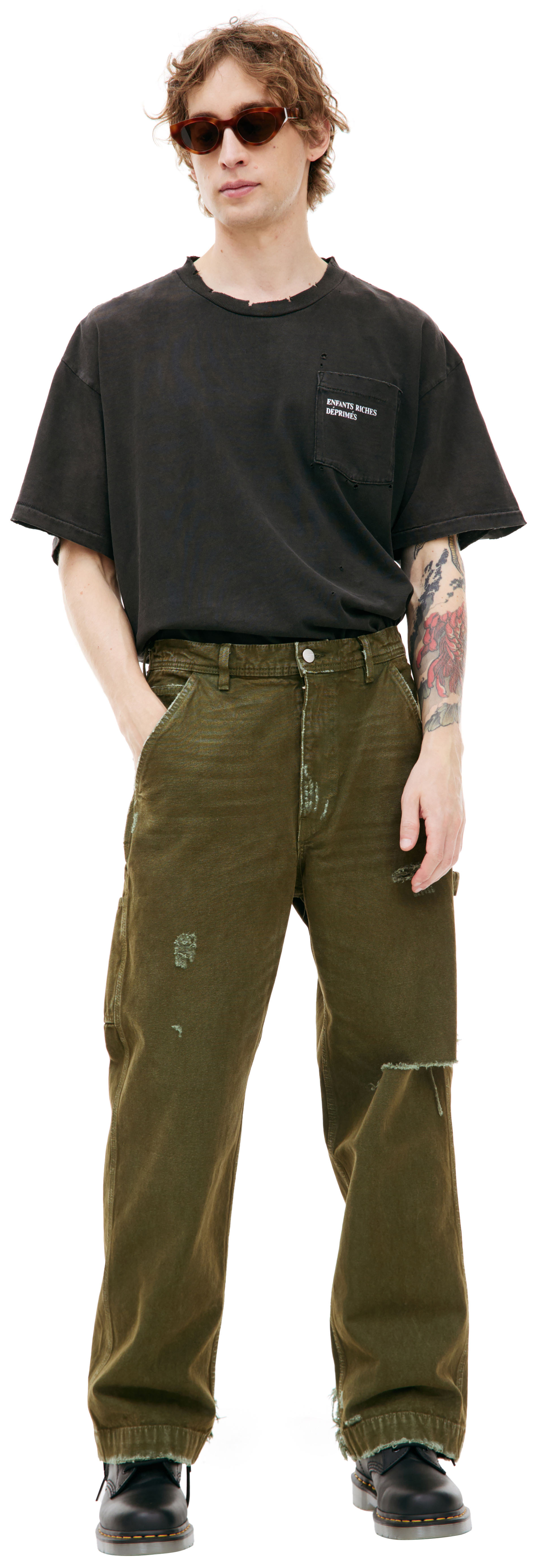 Enfants Riches Déprimés Painted faded jeans