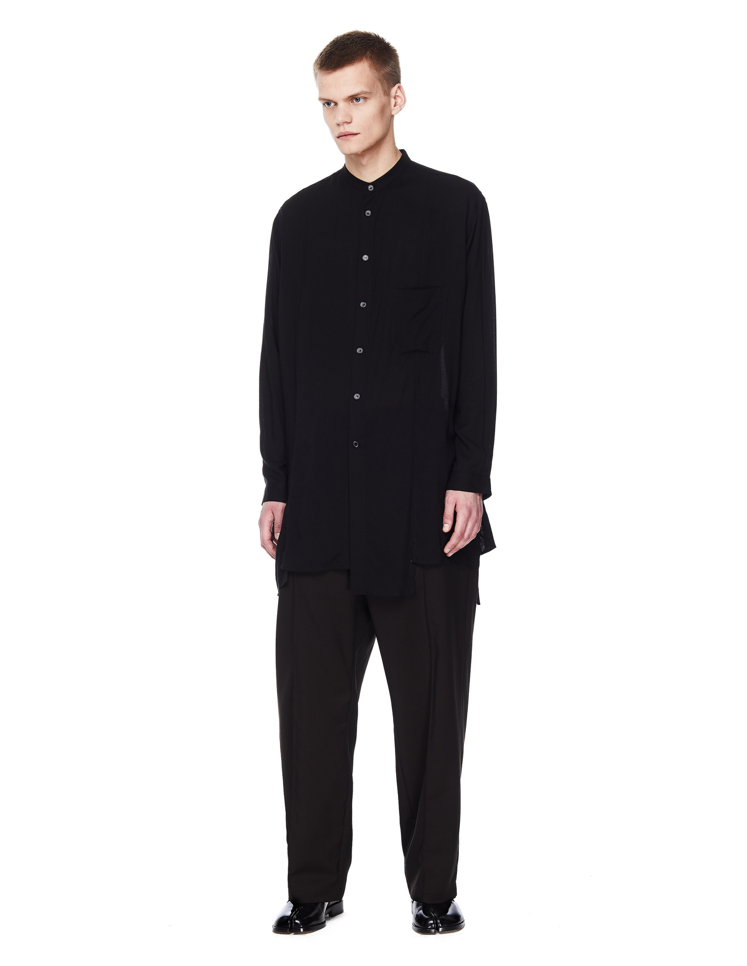 Yohji Yamamoto Black Asymmetric Shirt