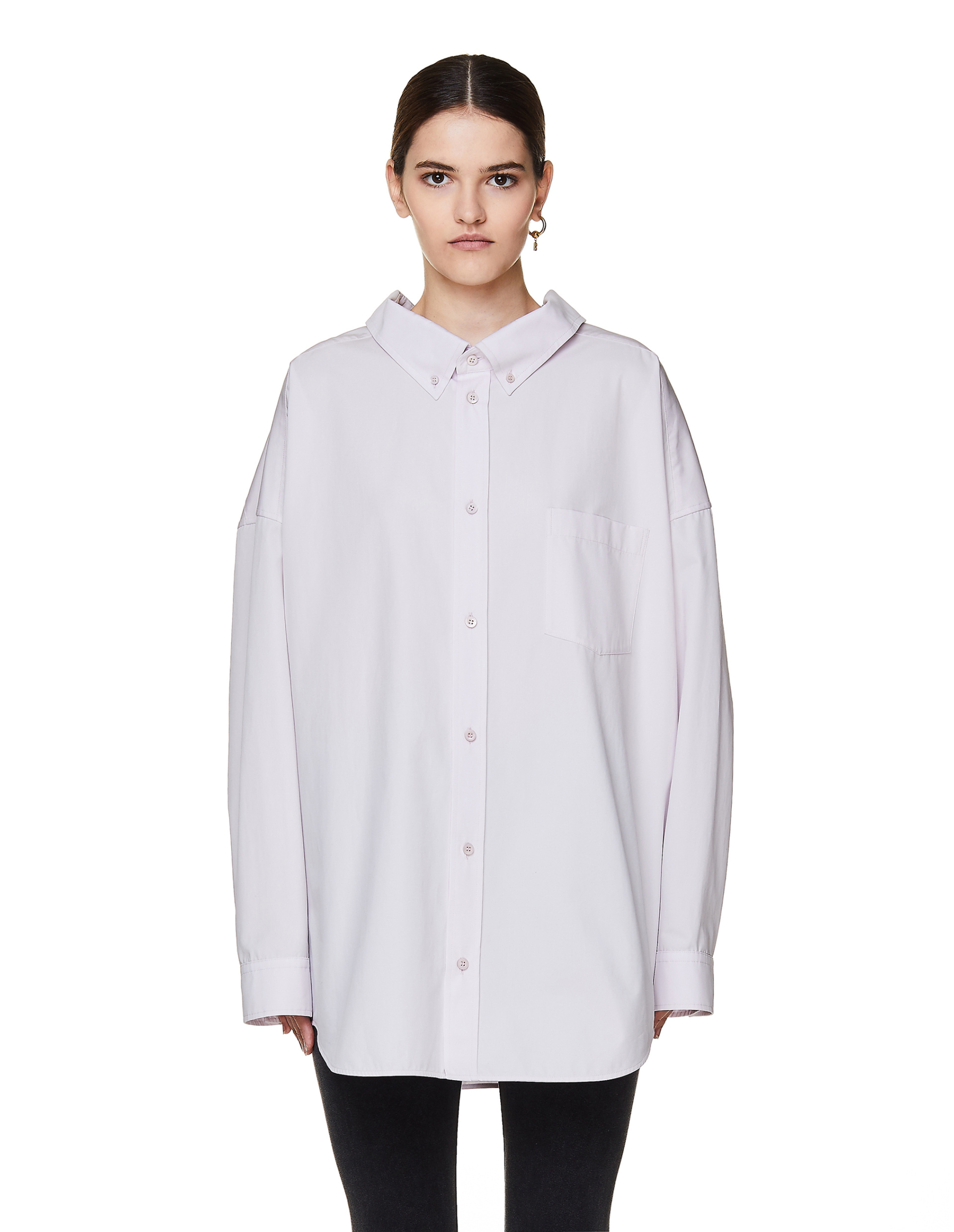 Balenciaga Pink Cotton Logo Shirt