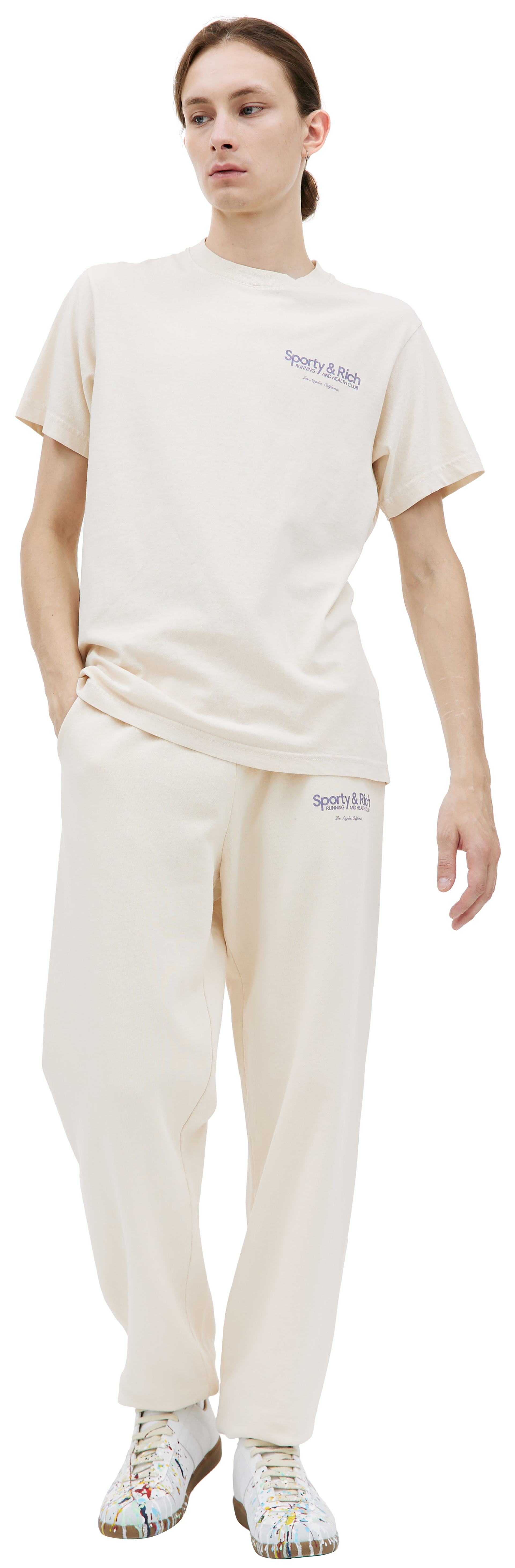 SPORTY & RICH Beige Club t-shirt