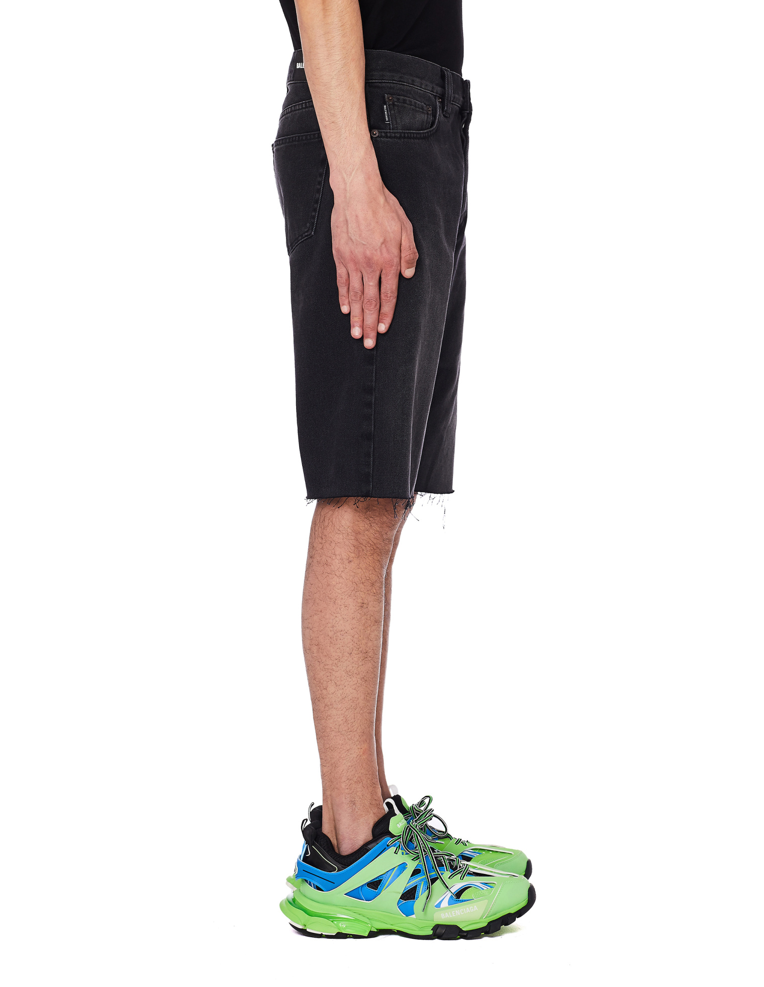 Balenciaga Dark Grey Denim Shorts