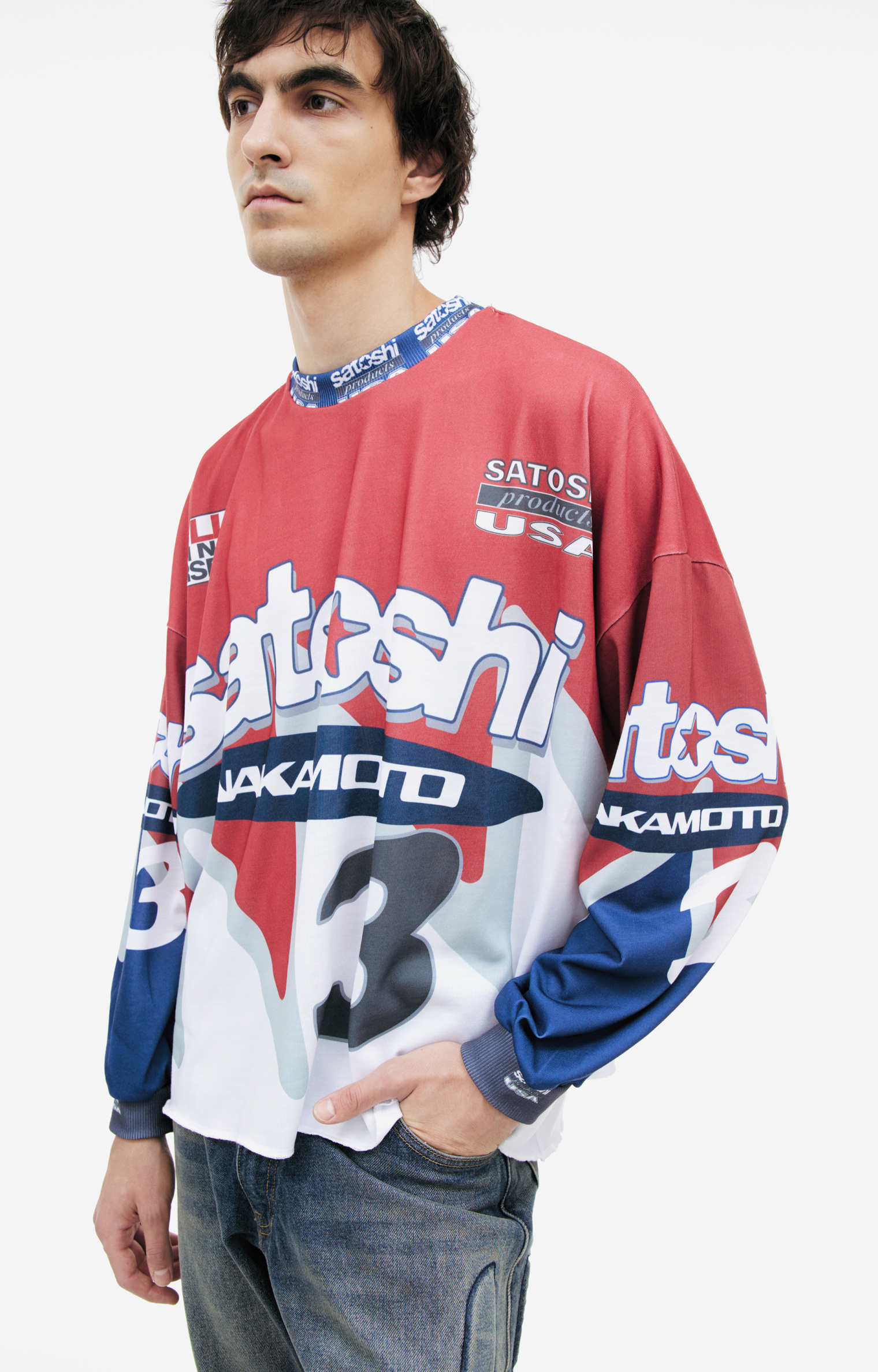 Satoshi Nakamoto Red logo longsleeve