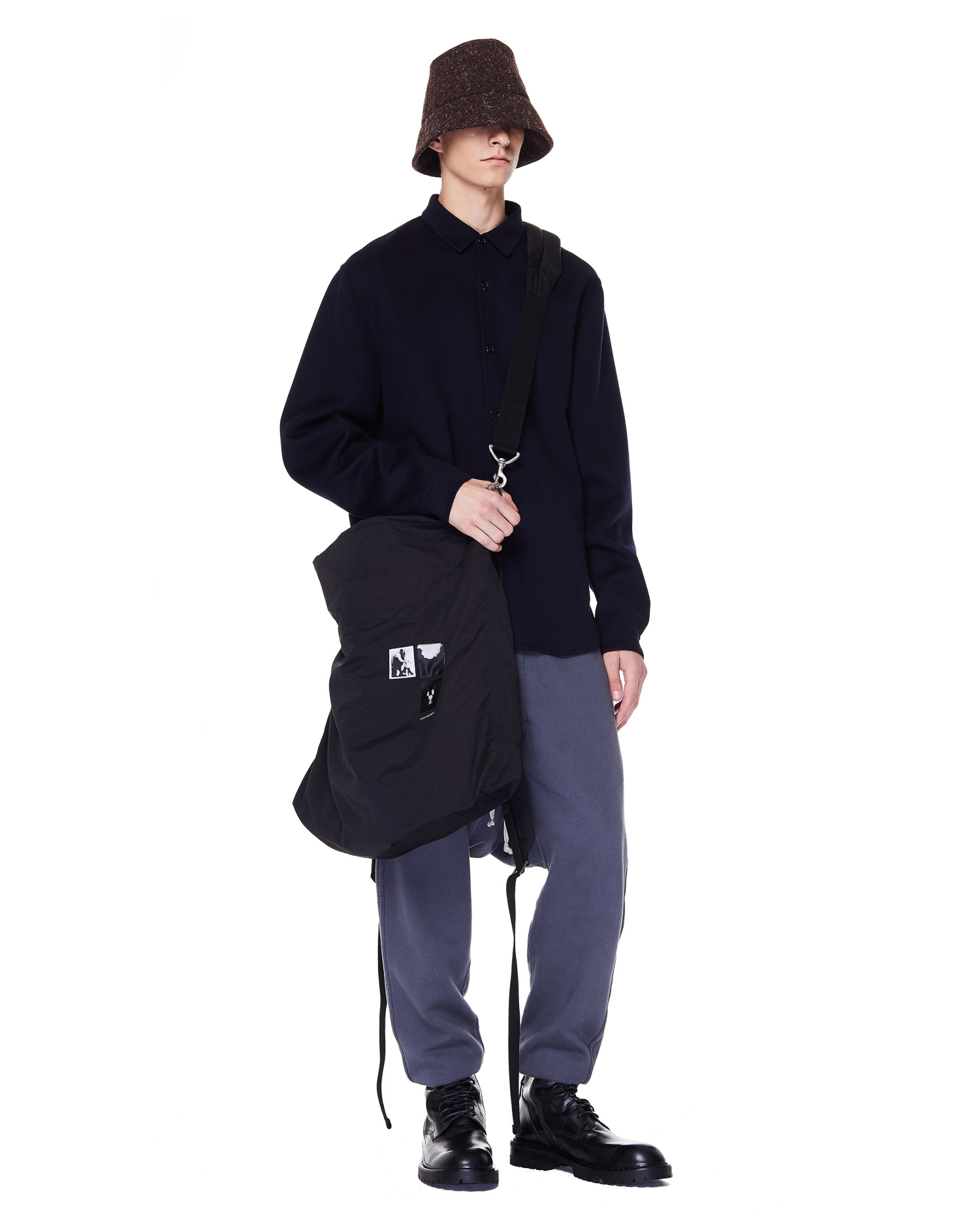 DRKSHDW by Rick Owens Black Cotton & Nylon Bag