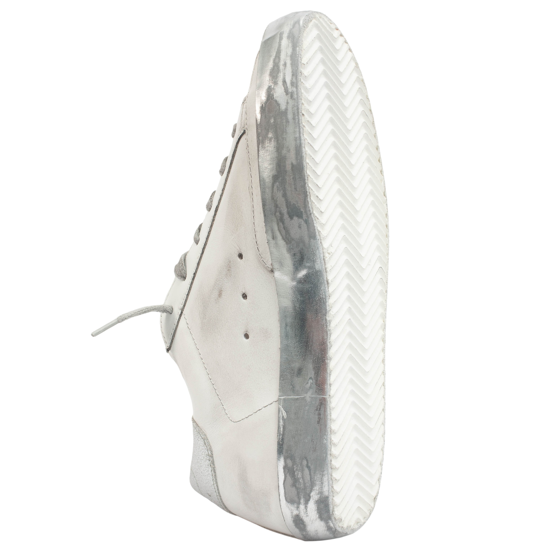 Golden Goose White Leather Superstar Sneakers