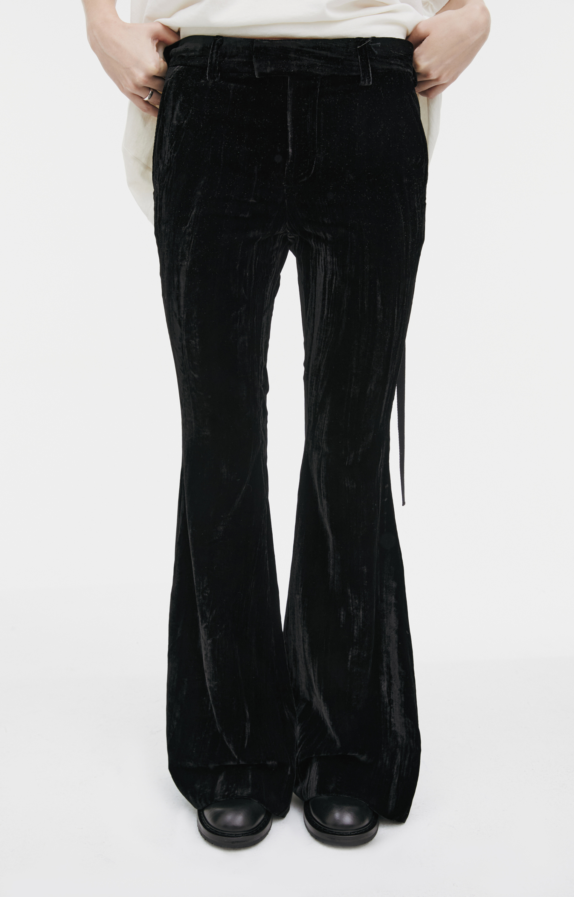 Ann Demeulemeester Velvet trousers with a drawstring waist