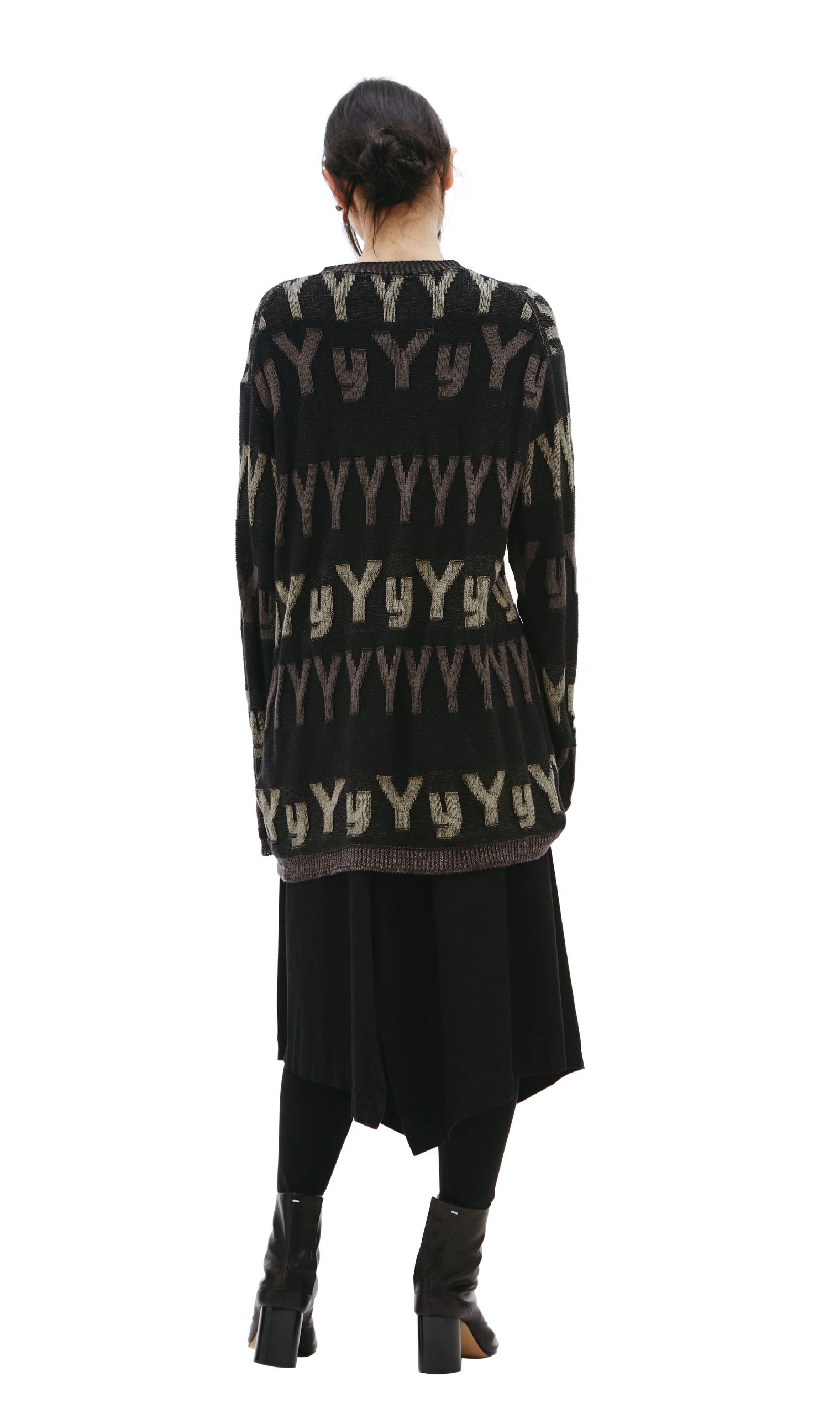 Yohji Yamamoto Вязаный свитер с логотипом YY