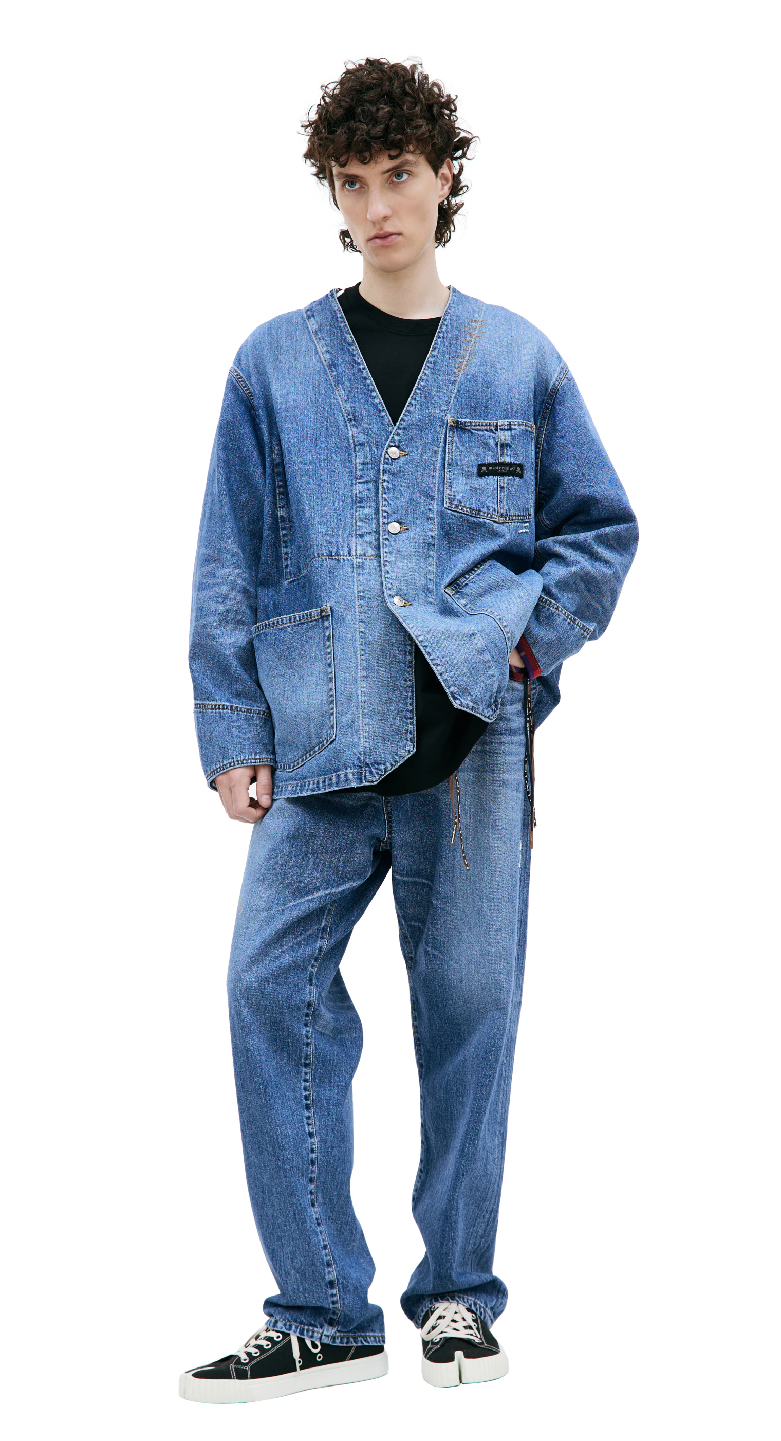 Mastermind WORLD Джинсовая куртка с накладными карманами